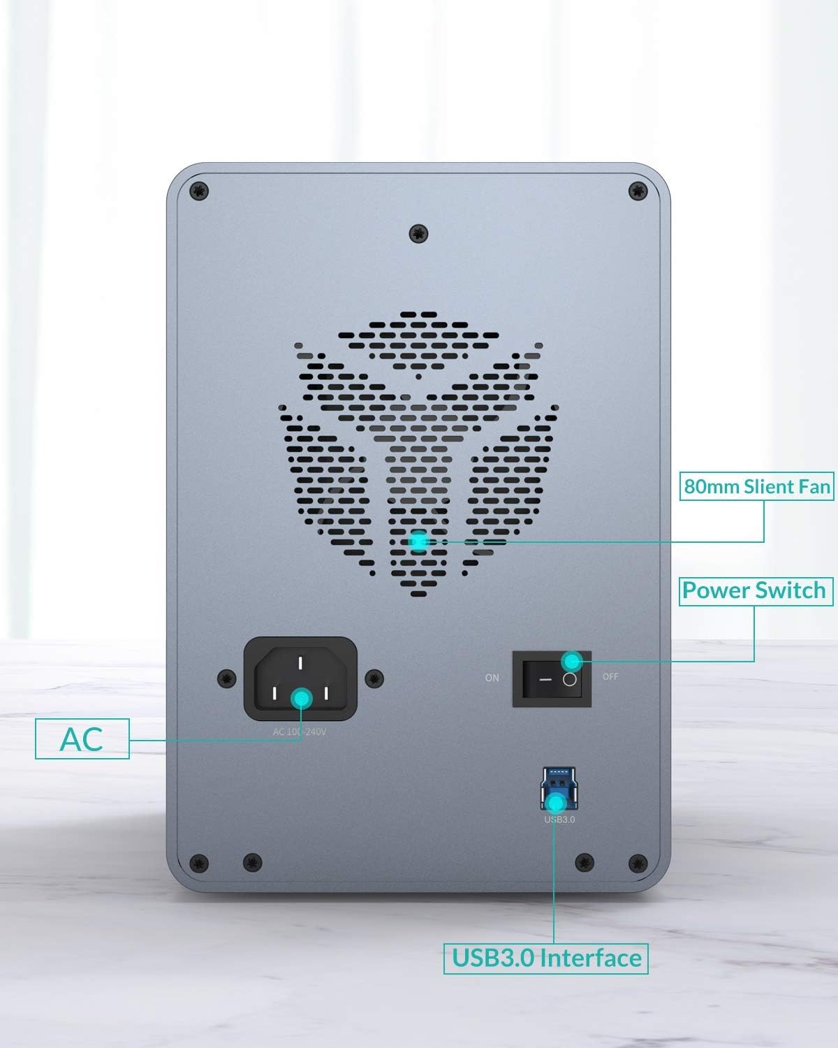 Yottamaster Custodia Raid 5 Bay USB3.0 per HDD/SSD - immagine 6