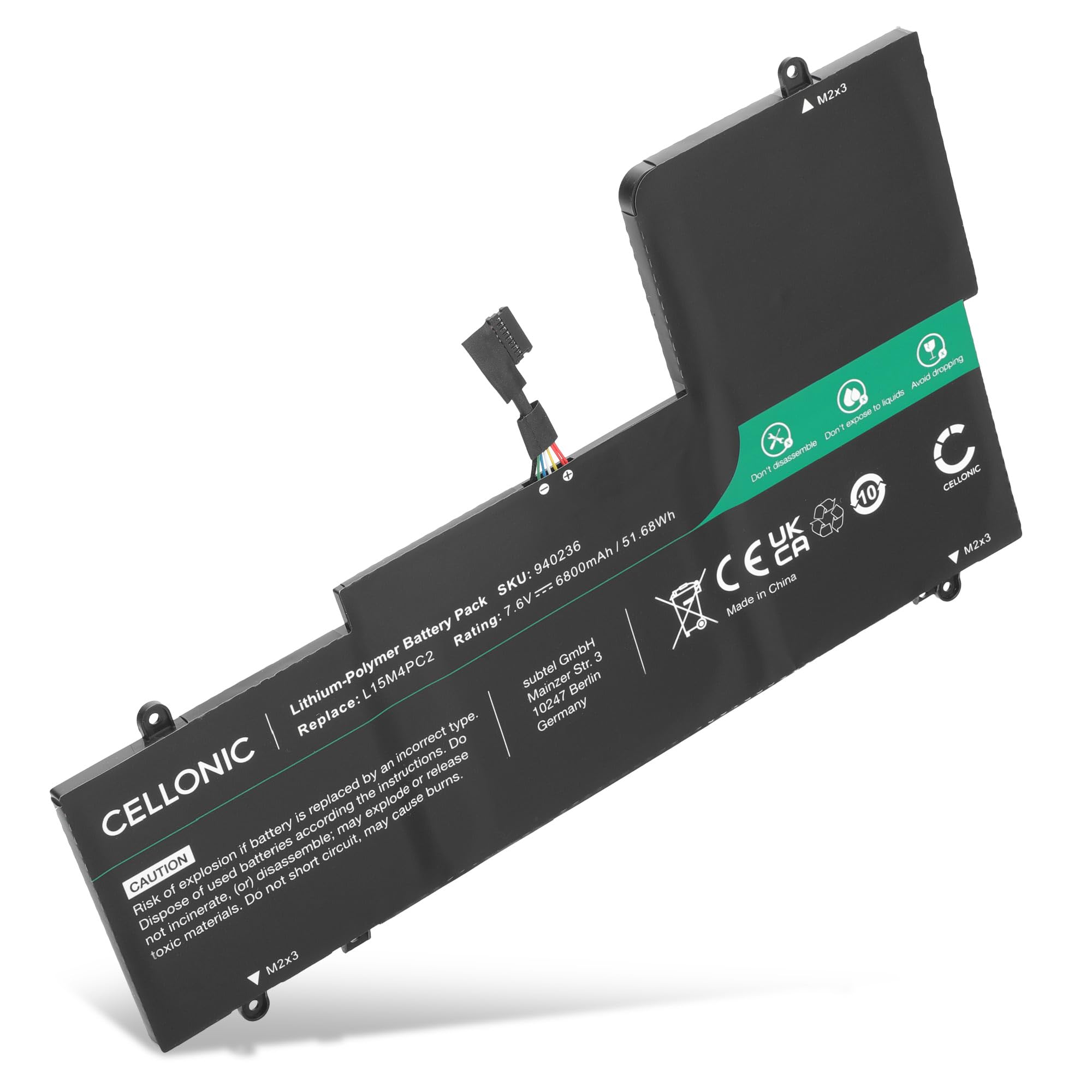 Cellonic Batteria per Lenovo Yoga 710 6800mAh