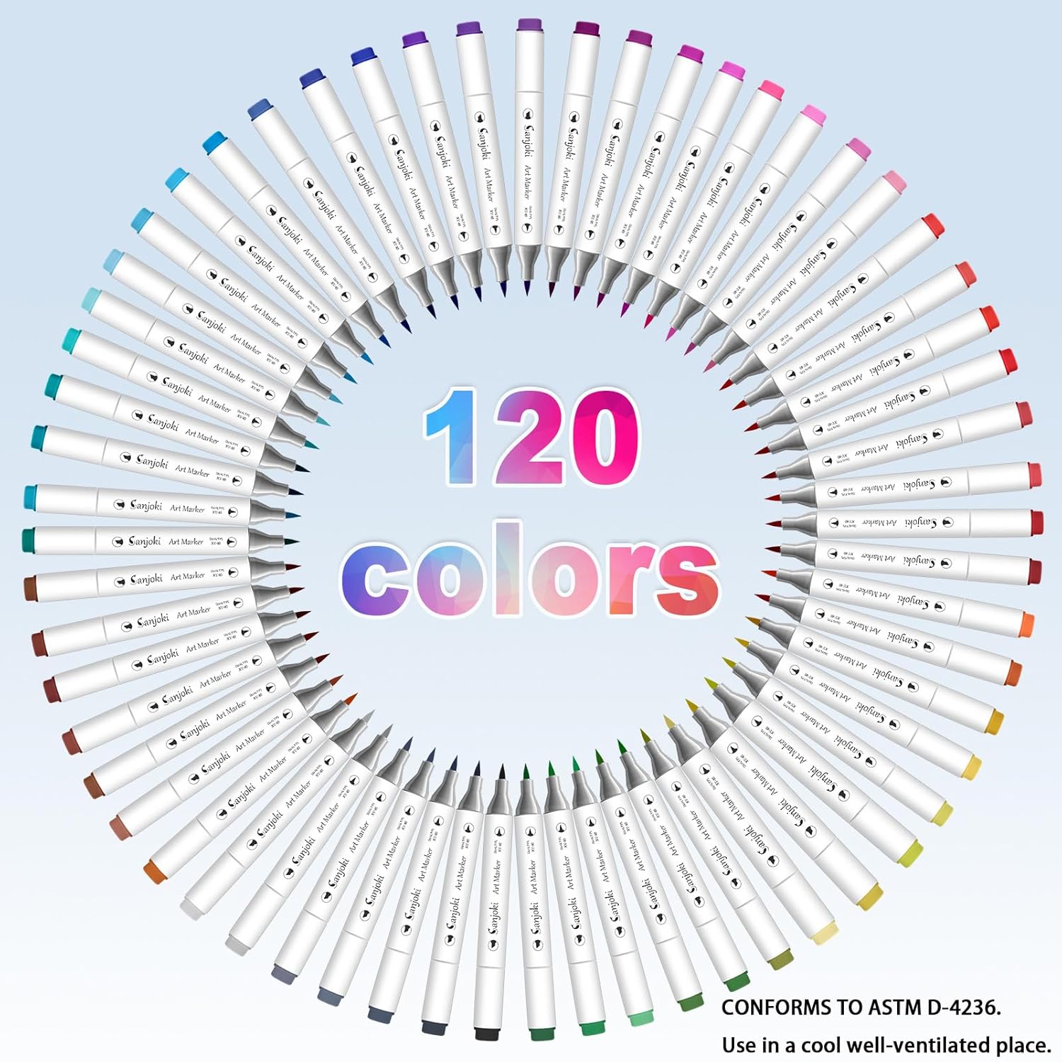 Sanjoki Pennarelli Artistici 120 Colori e Blender - immagine 3