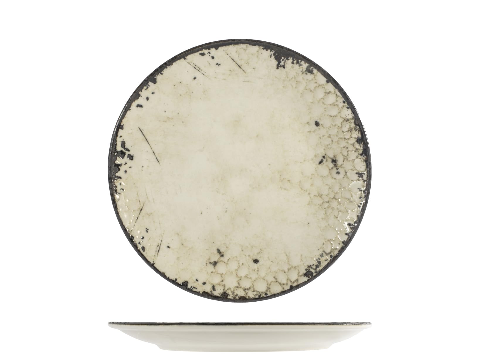 H&H Dallas Set 6 Piatti Piani in Porcellana, 25cm