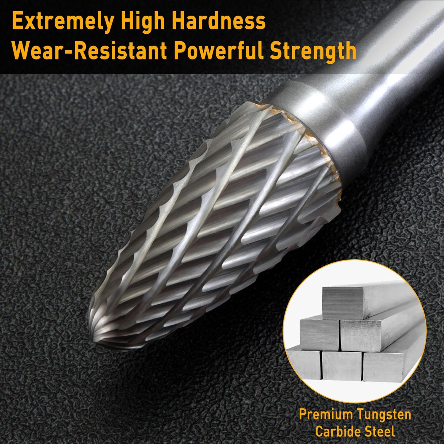 Set 10 Frese in Metallo Duro con Gambo 6mm - immagine 4