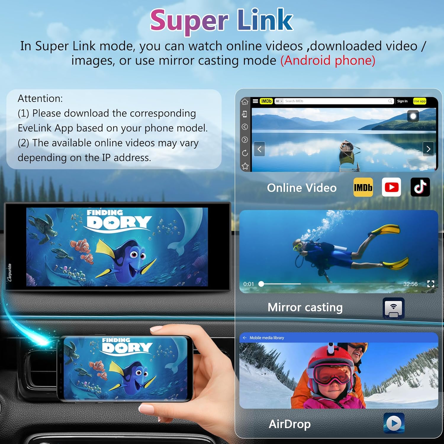 Carpuride CarPlay Android Auto Wireless Portatile W125A - immagine 6