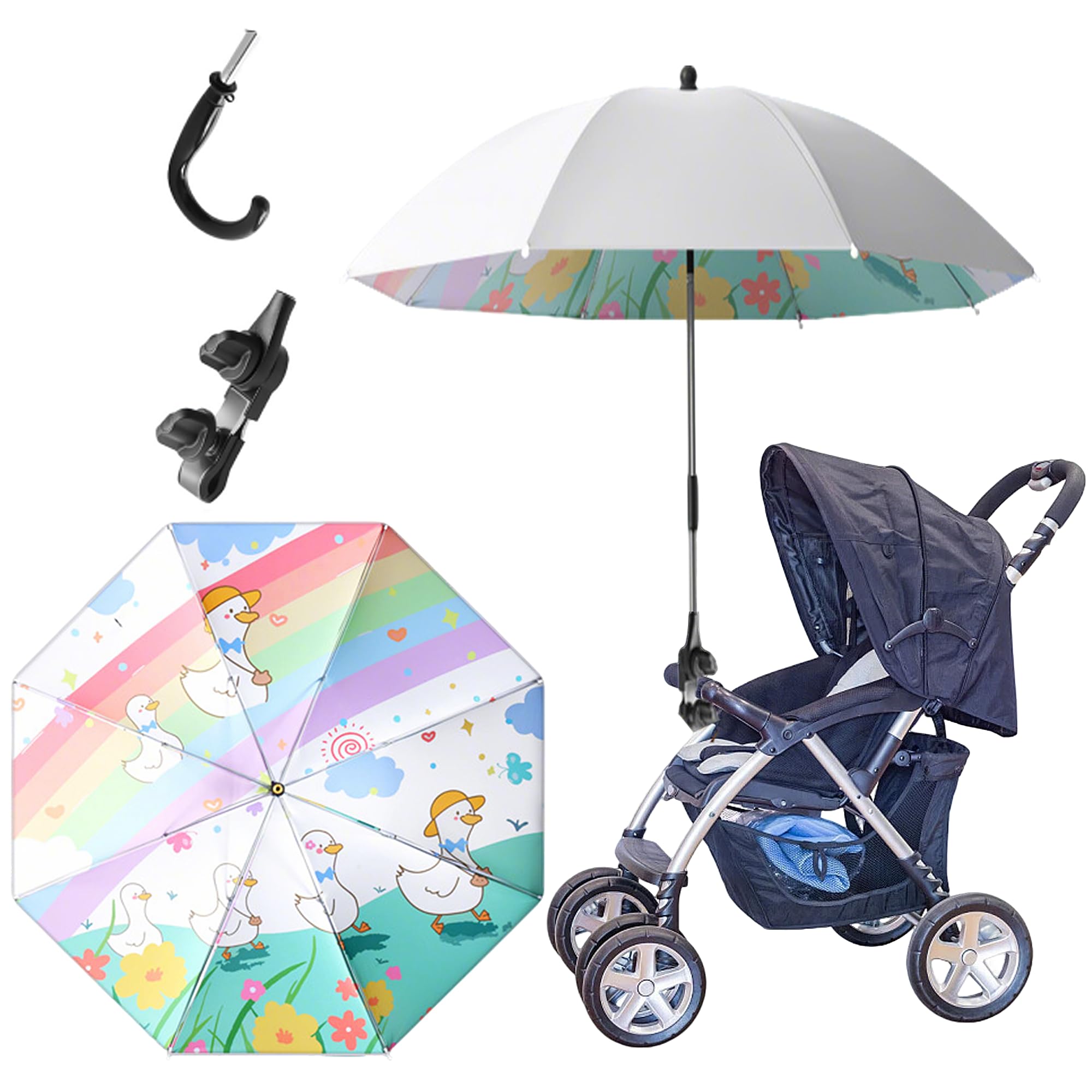 UPF50+ Ombrellino Passeggino Universale 73cm