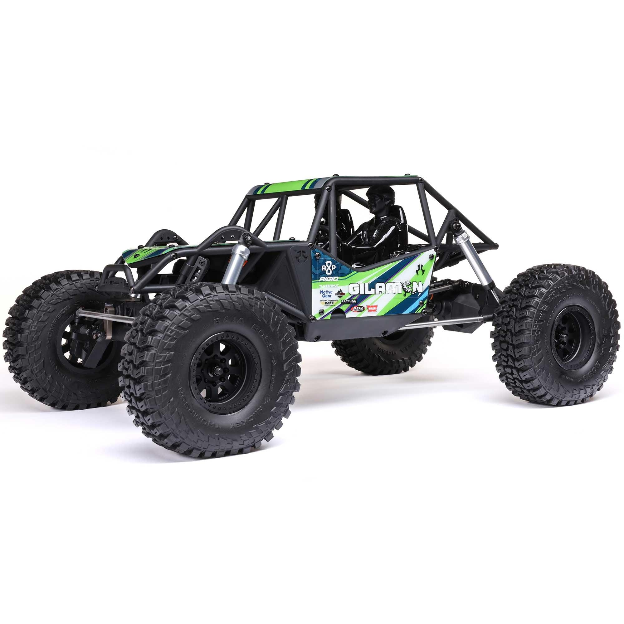 Axial 1:8 AXP8 Gilamon 2.2 4x4 Ready to Run Trail Buggy Rock Crawler, motore a spazzola, ASD, senza batteria e caricabatterie, verde