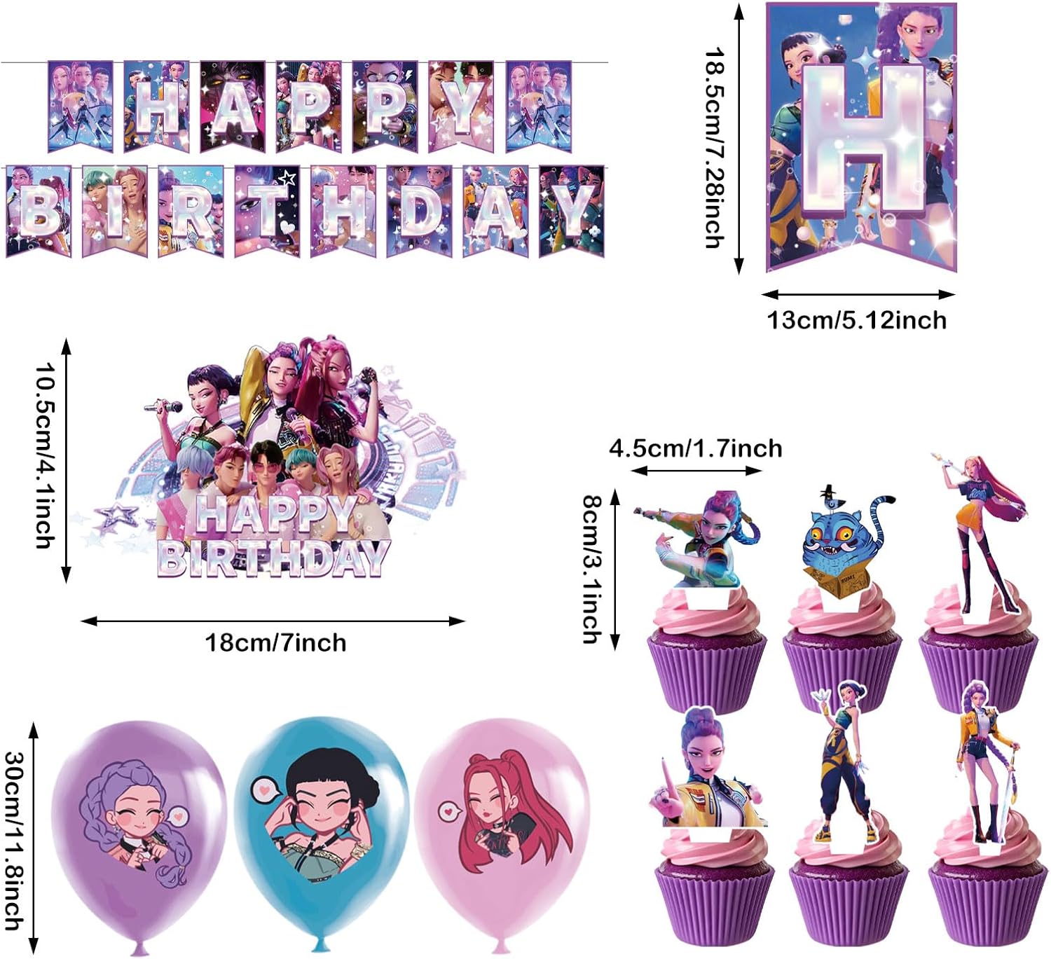 Compleanno Kpo Dem Hunte - Set Decorazioni 44 Pezzi - immagine 2