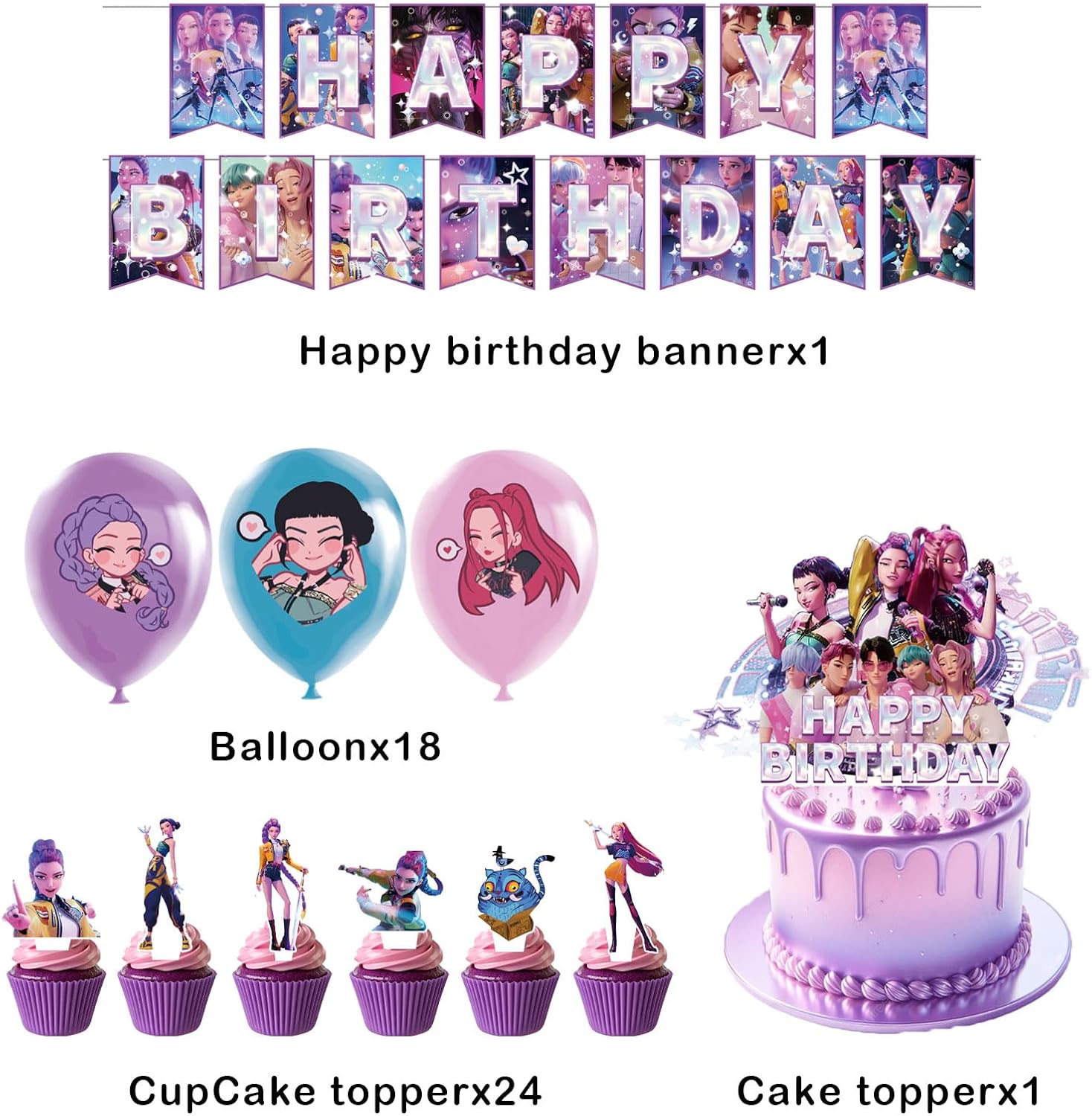 Compleanno Kpo Dem Hunte - Set Decorazioni 44 Pezzi - immagine 3