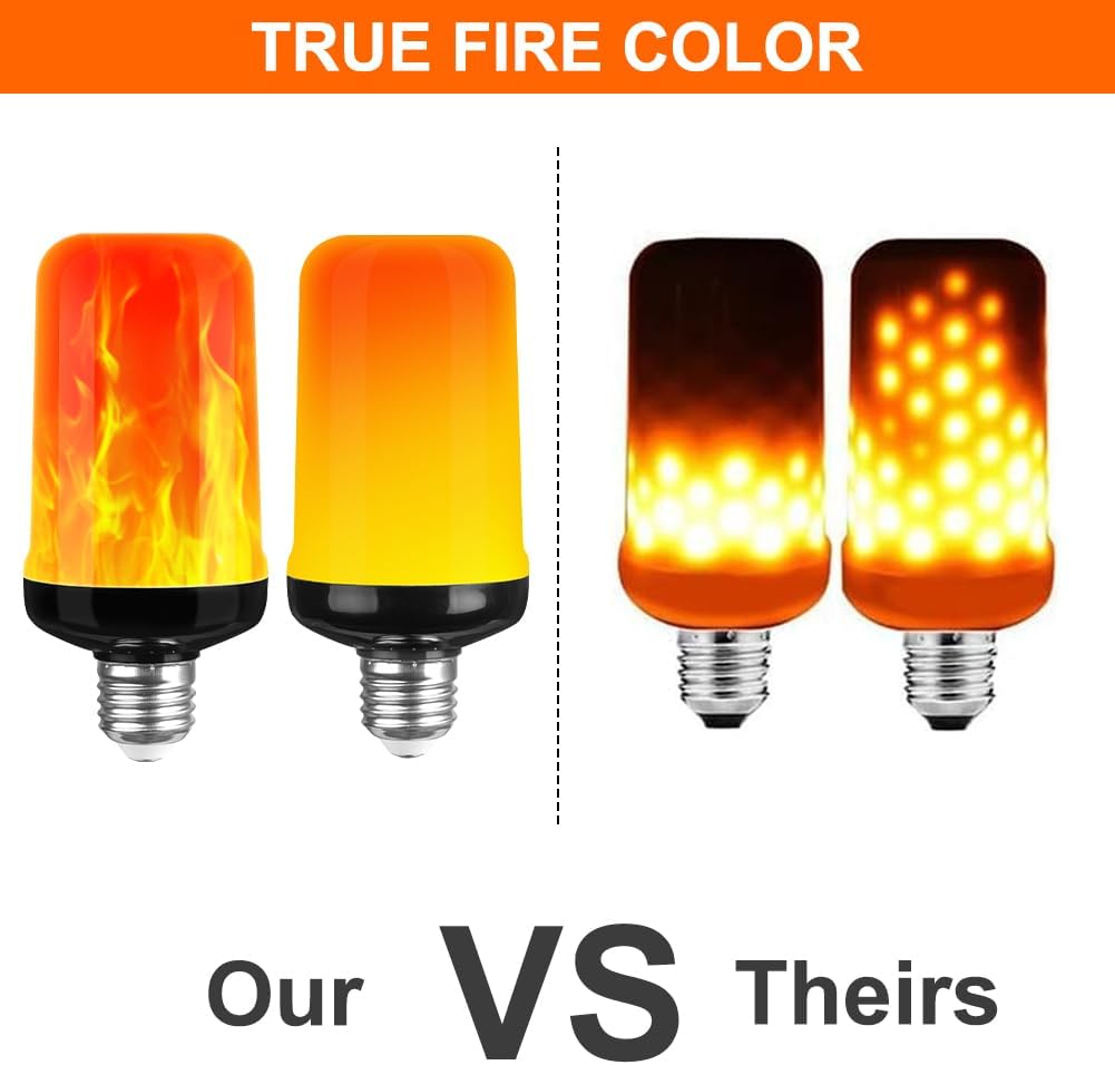 Auauy Lampadina Filamento LED Fiamma E27 3W (2pz) - immagine 6