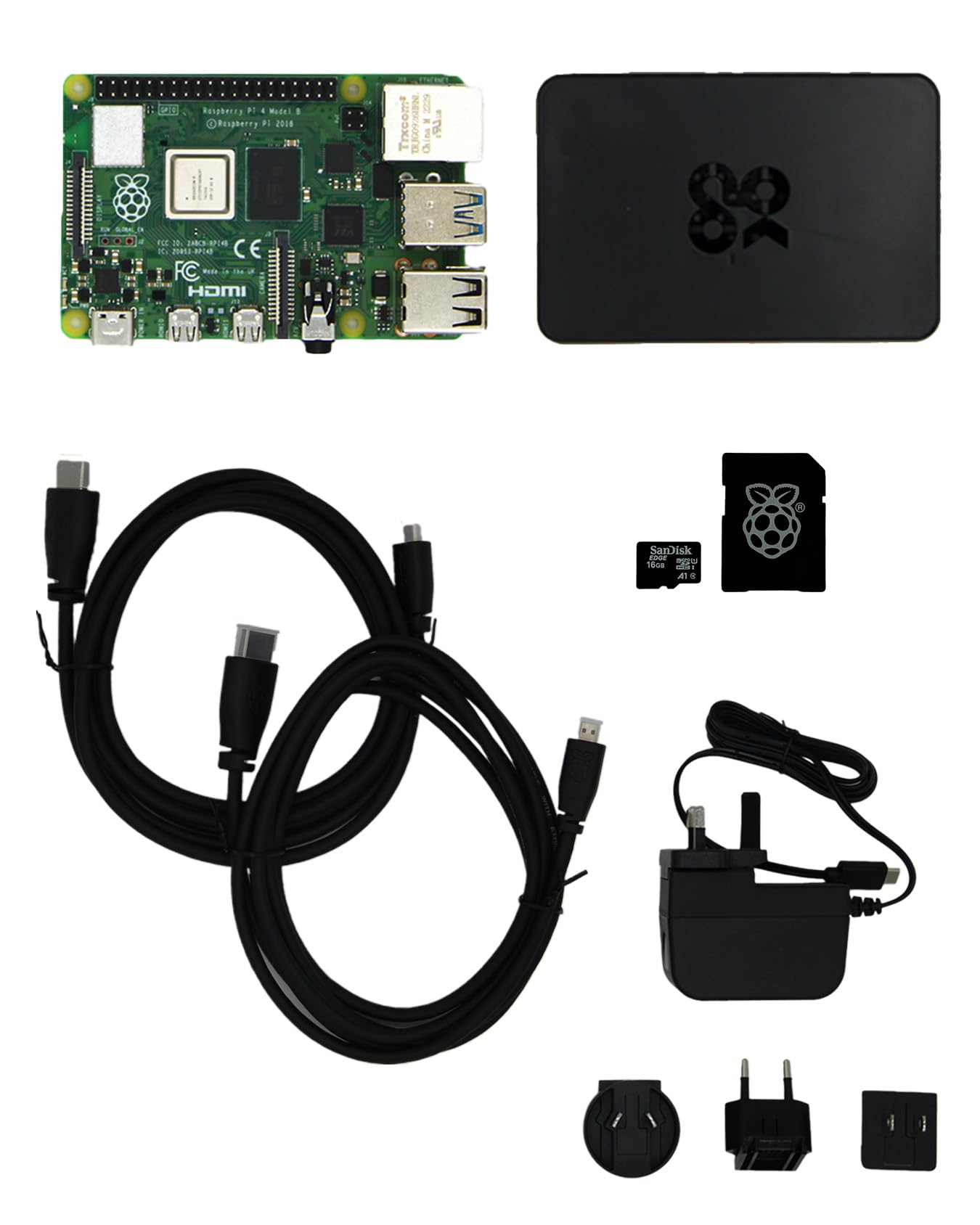 Atxx Raspberry Pi 4 4GB Base Kit con Case e Alimentatore