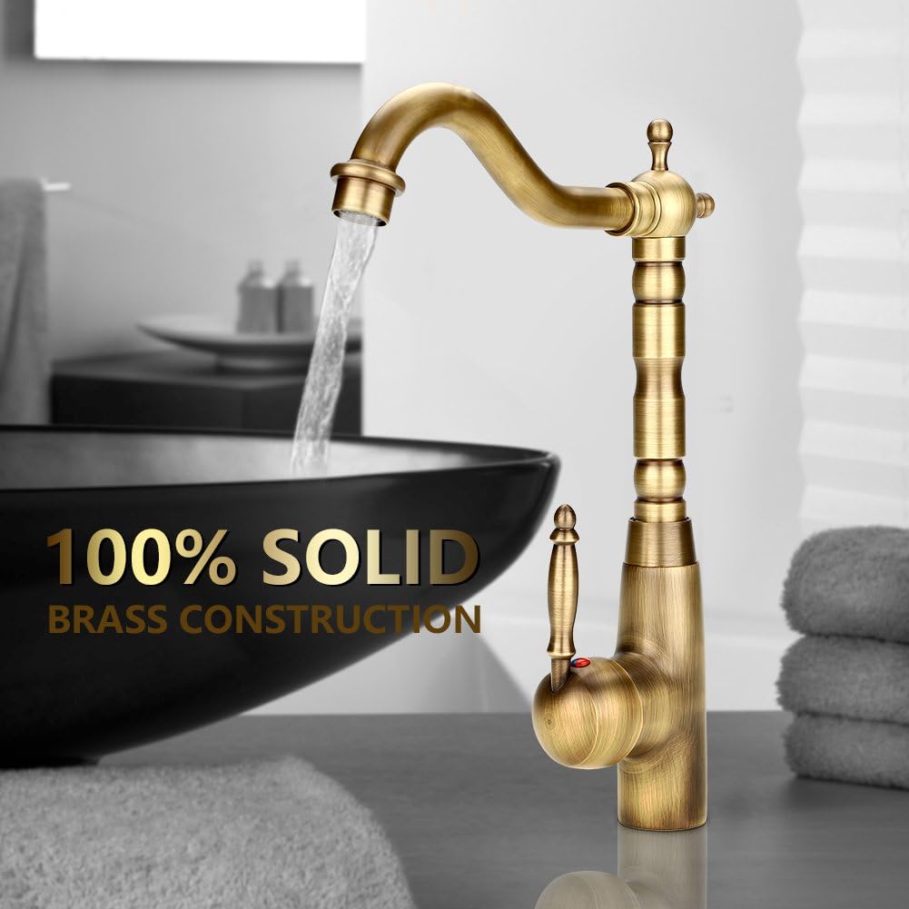 Zerodis Rubinetto Miscelatore Cucina/Bagno Oro Antico - immagine 2