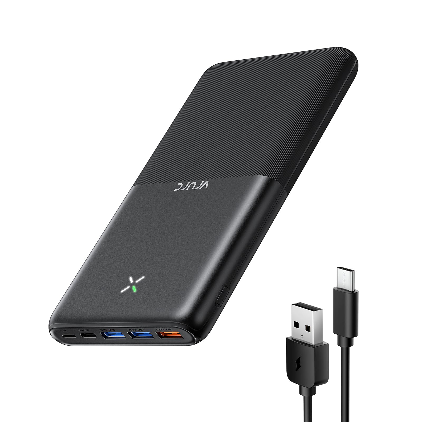 Vrurc Power Bank 30000 mAh 22.5W USB-C, Nero