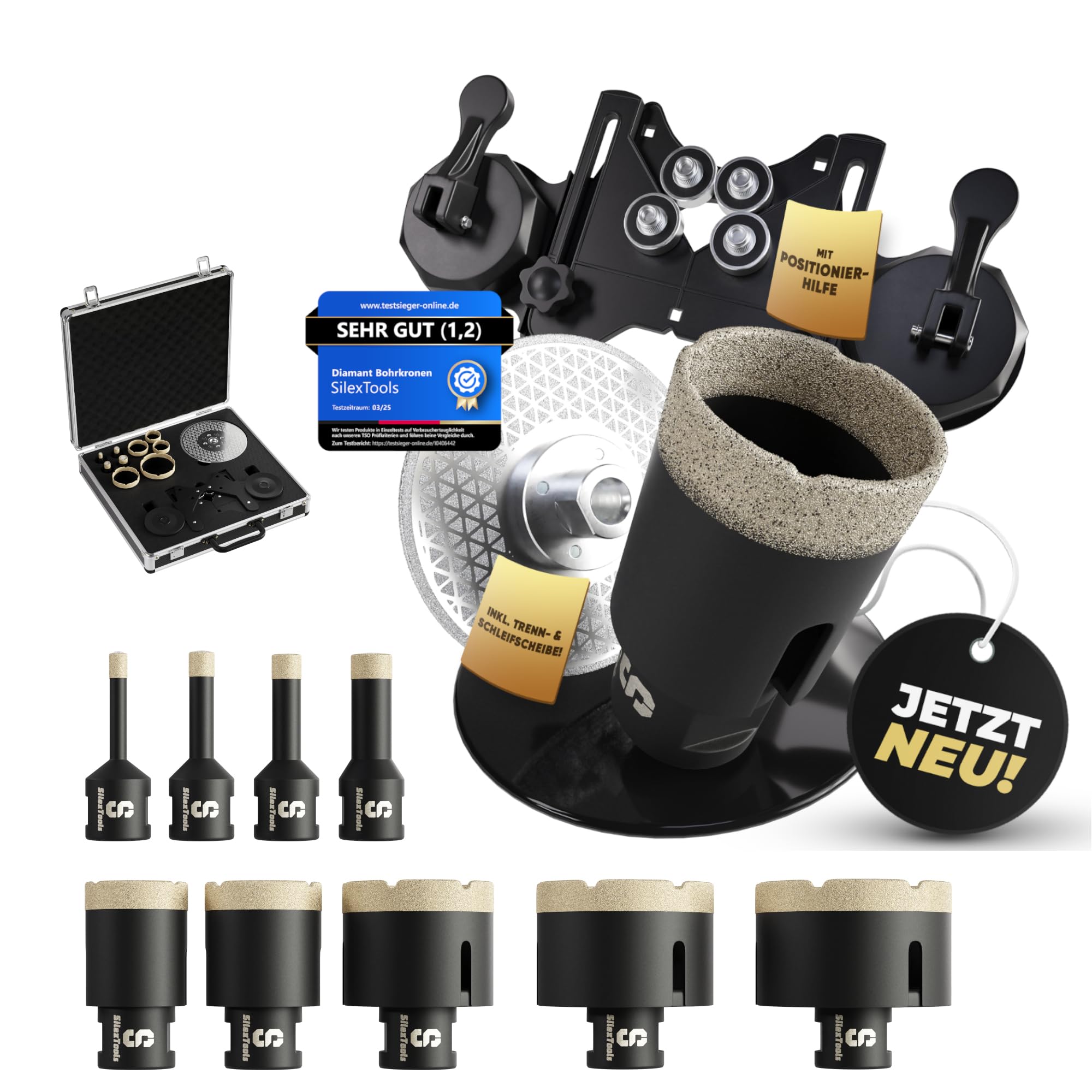 Silextools Set Corone Diamantate Professionali 11 pezzi