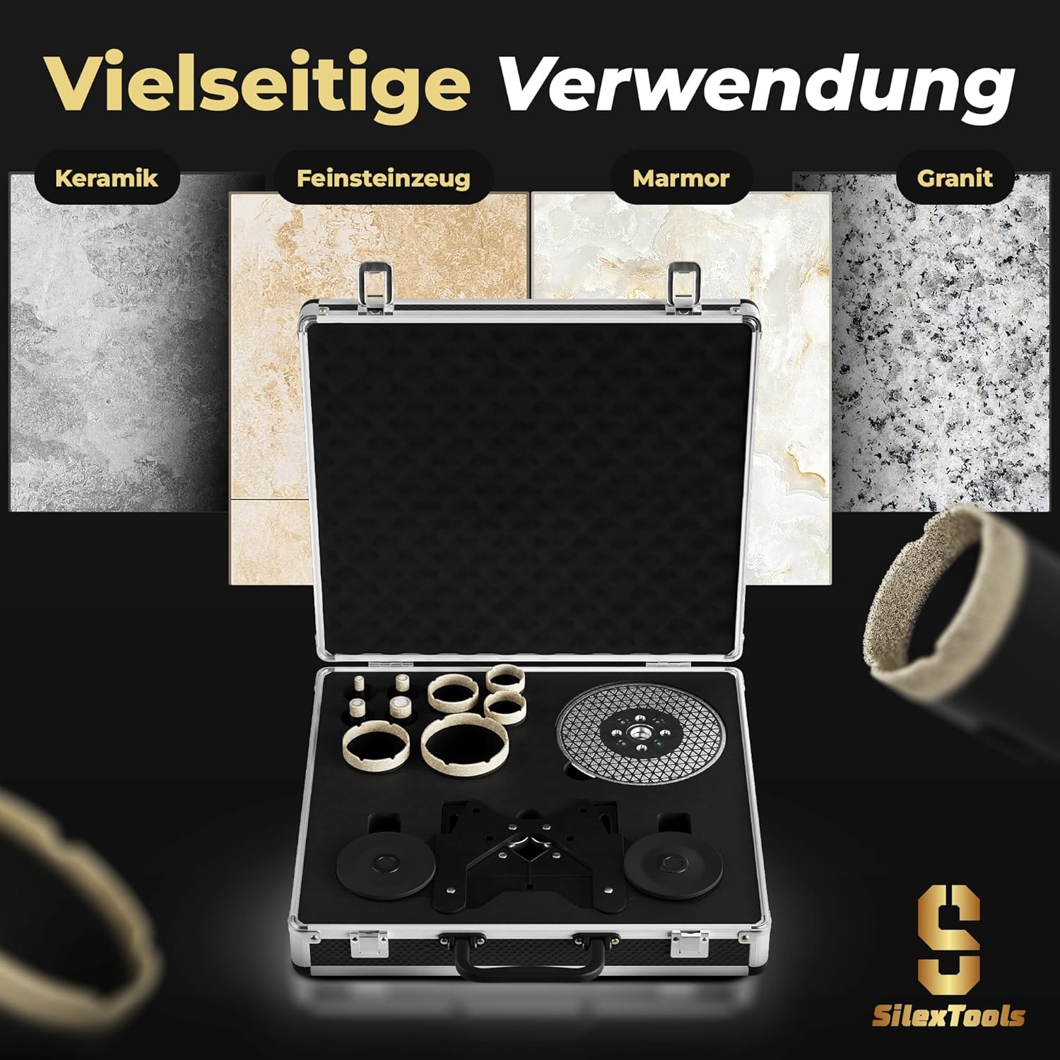 Silextools Set Corone Diamantate Professionali 11 pezzi - immagine 6