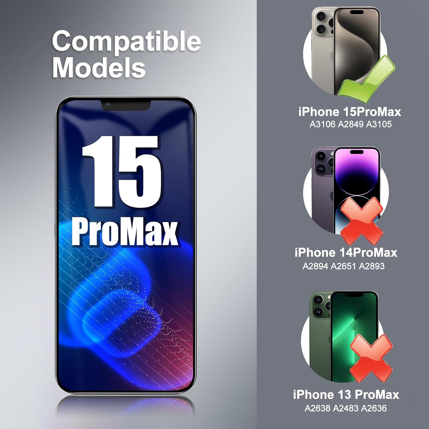 DTD Display LCD Full HD per iPhone 15 PRO Max 6,7" - immagine 2