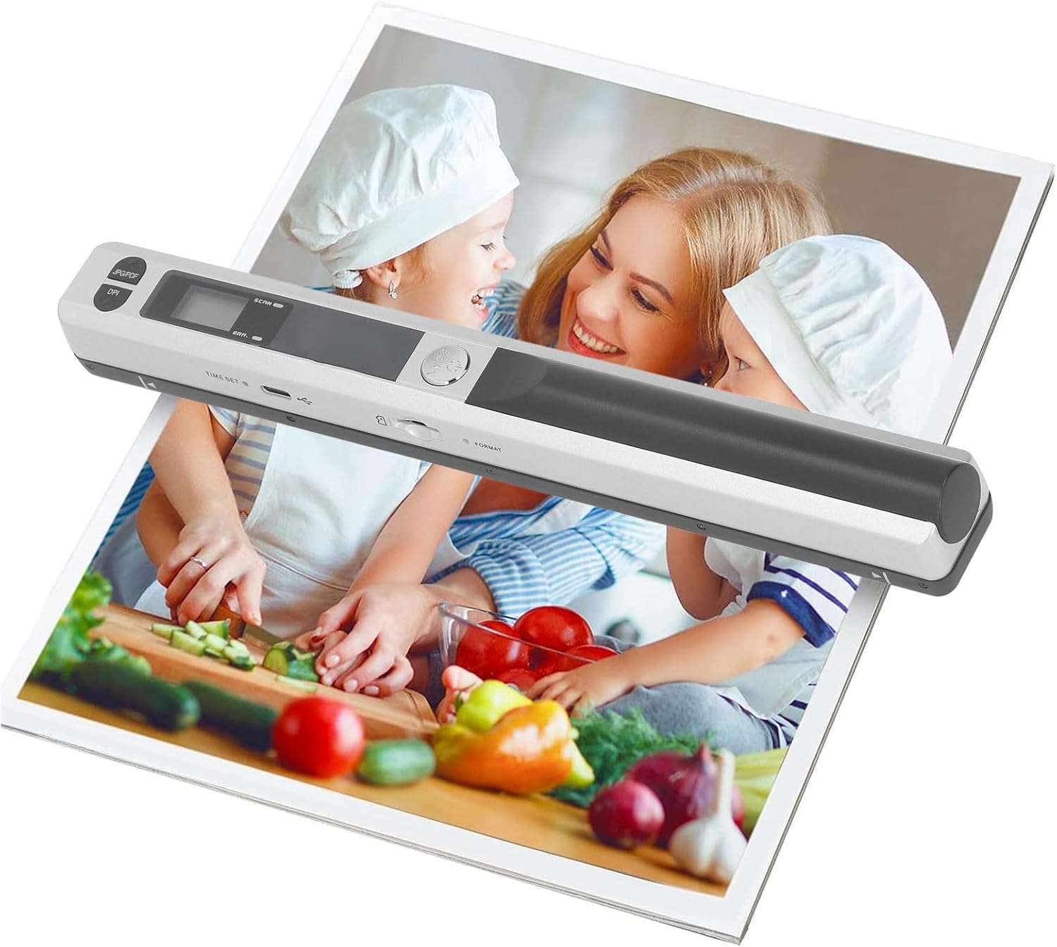 Scanner Portatile 900 DPI per Documenti A4, Argento - immagine 4