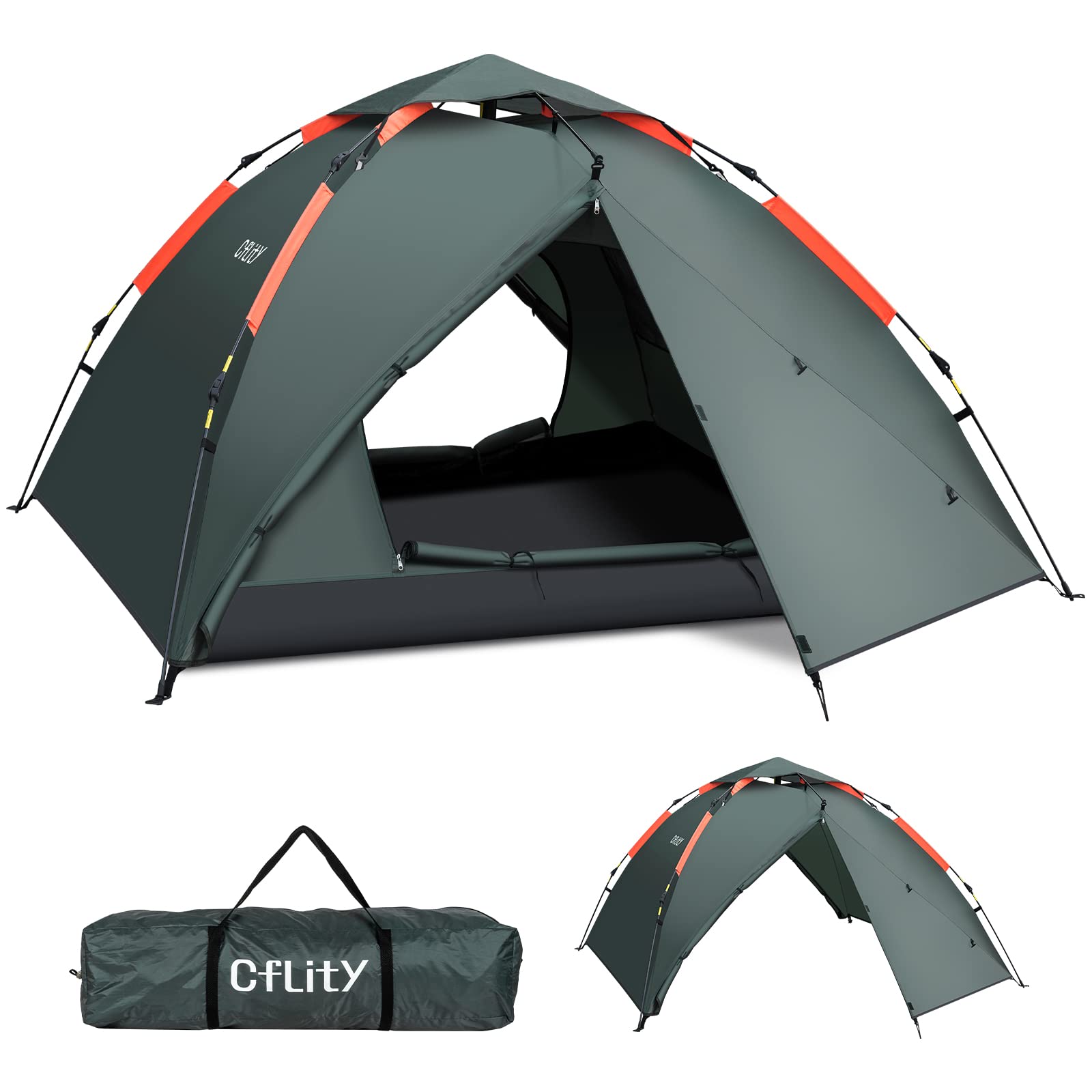 Cflity Tenda Campeggio Pop Up 3 Persone, 4 Stagioni