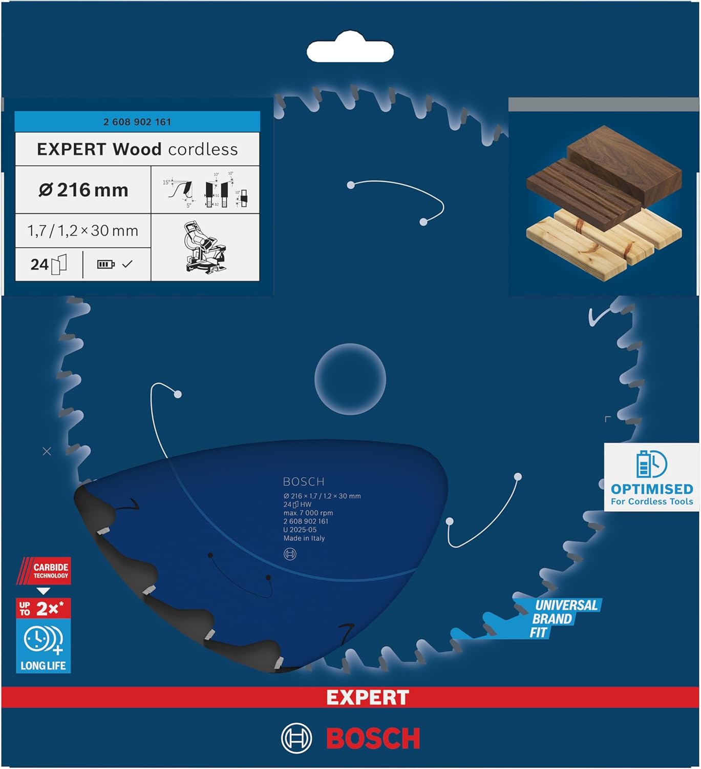 Bosch Lama per sega circolare EXPERT Wood Cordless - immagine 2