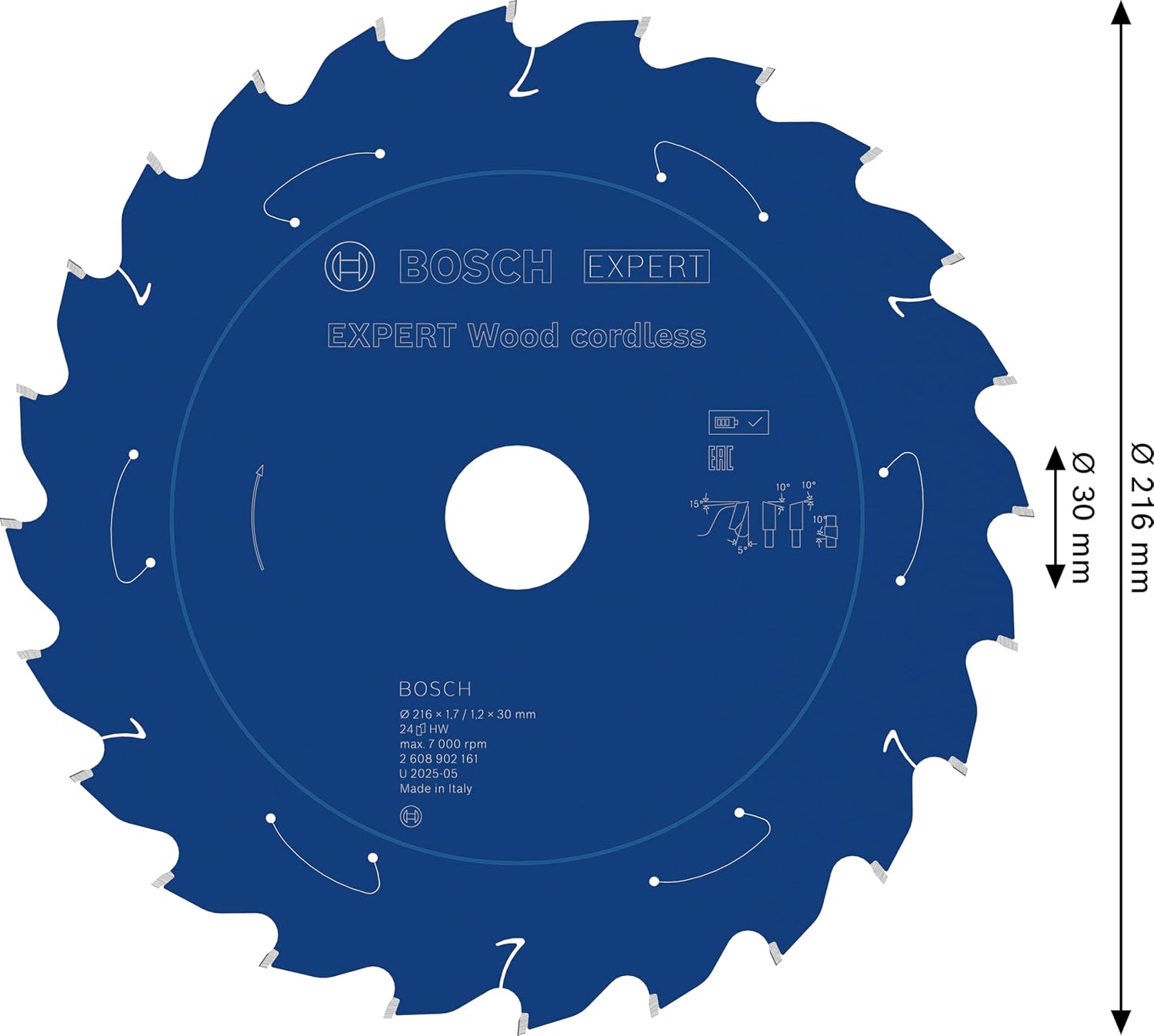 Bosch Lama per sega circolare EXPERT Wood Cordless - immagine 3