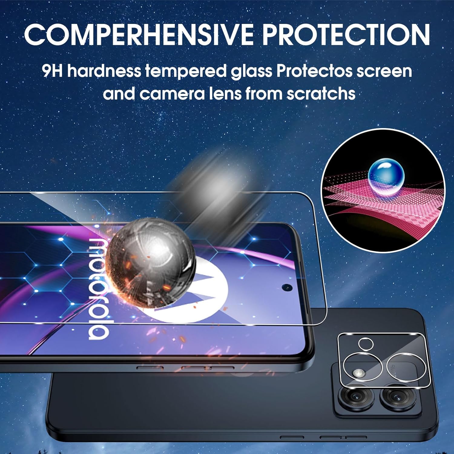 Lutree Vetro Temperato per Motorola Moto G84 5G - immagine 2