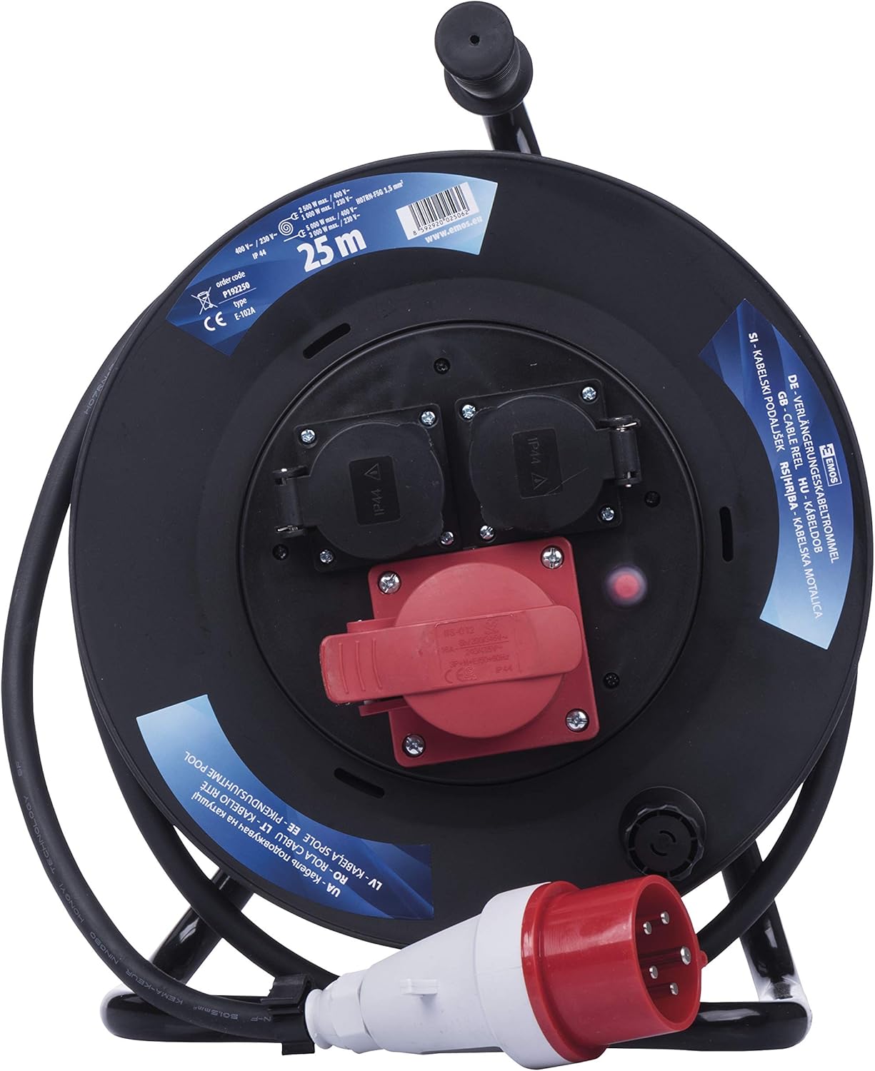 Emos Avvolgicavo CEE 25m - 3 Prese IP44 - immagine 6