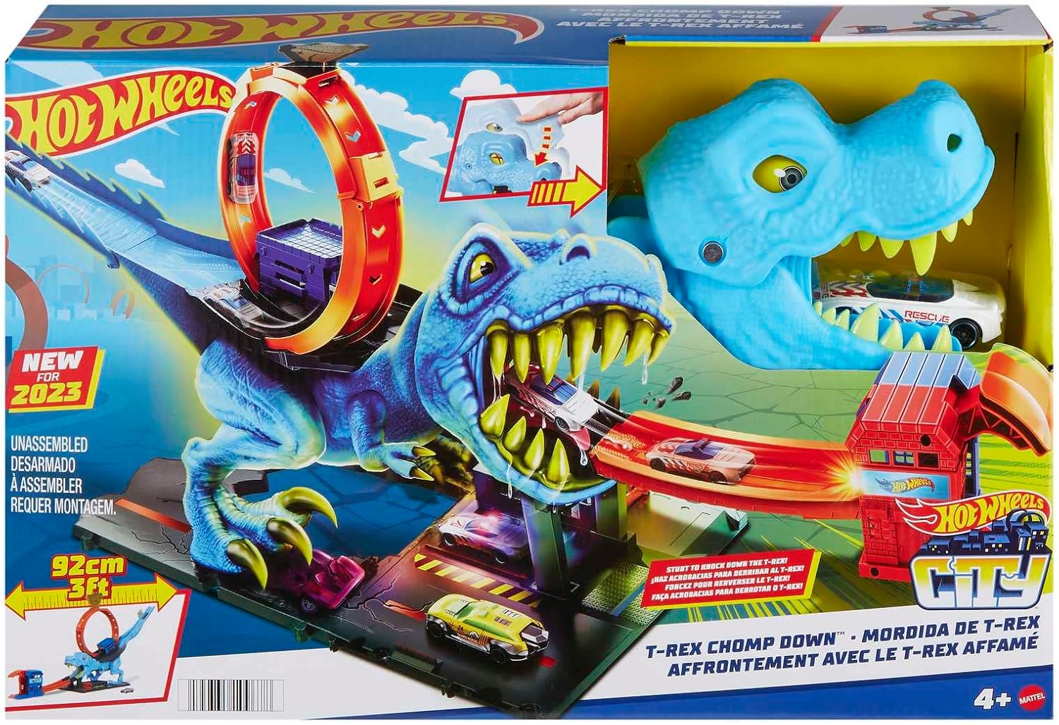 Hot Wheels City Pista con Macchinina e Mega Dinosauro - immagine 7