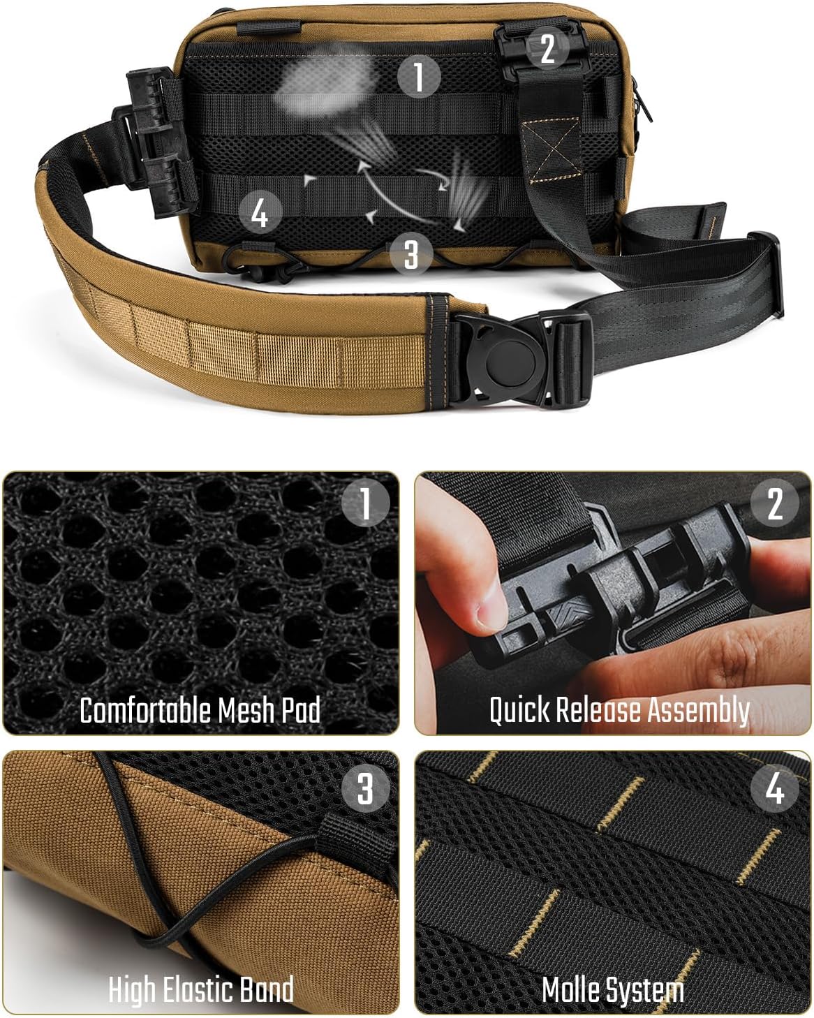 TACTICAL_GEEK Cache L3 EDC - Borsa a Tracolla Leggera - immagine 3