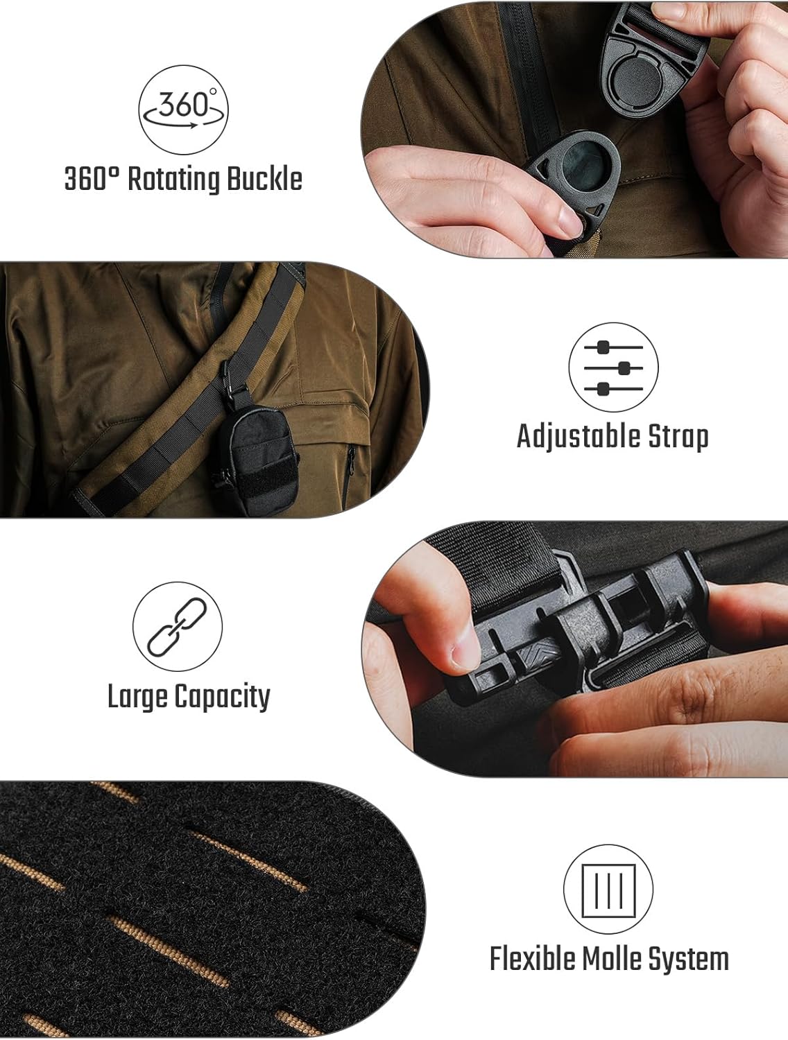 TACTICAL_GEEK Cache L3 EDC - Borsa a Tracolla Leggera - immagine 4