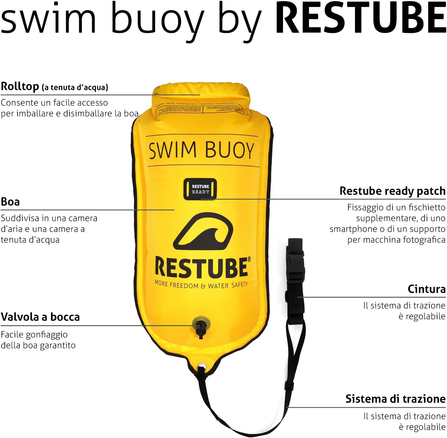 Restube Boa per Nuoto in Acque Aperte - immagine 2