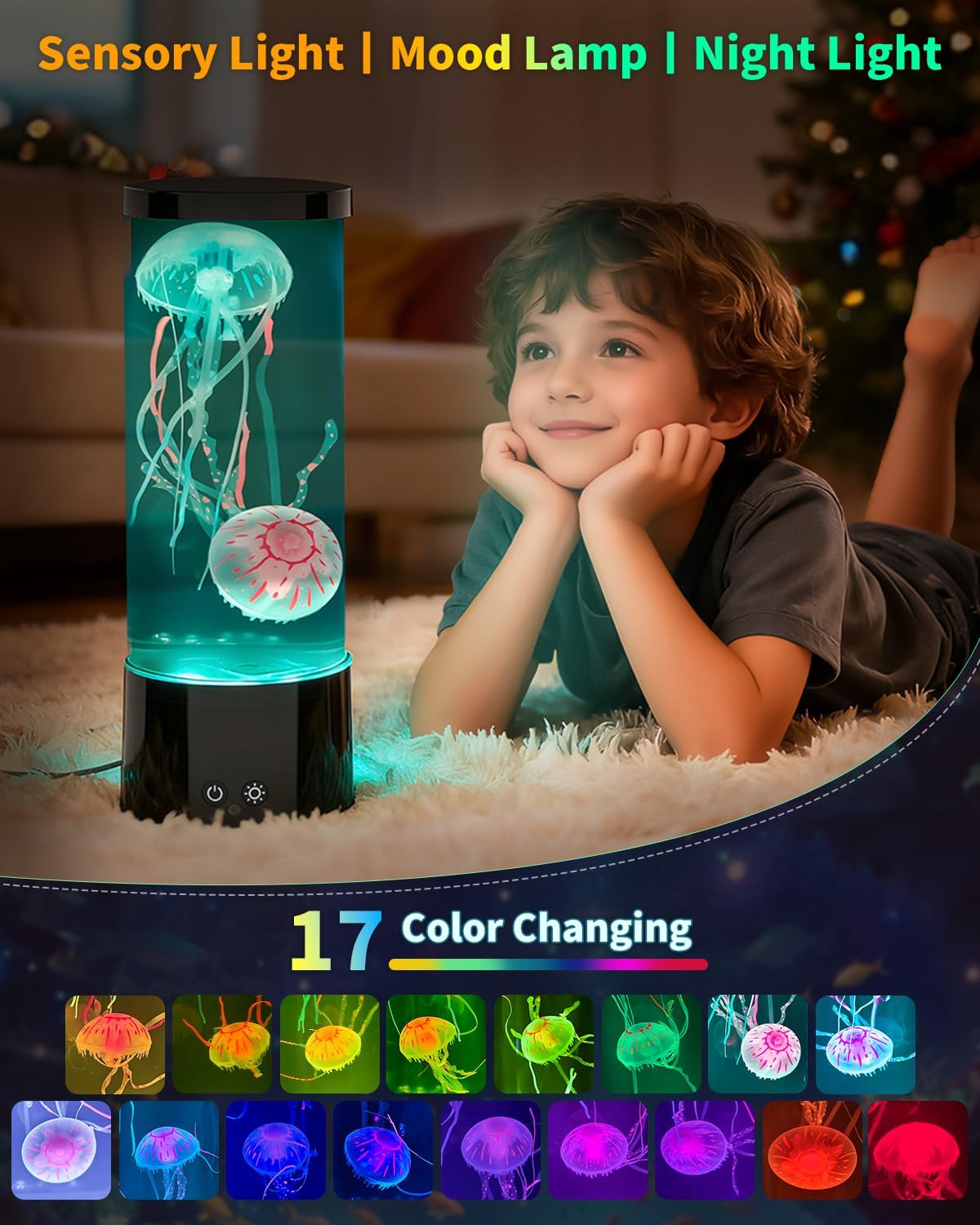 Soarling Lampada a Forma di Medusa LED, Nero - immagine 2