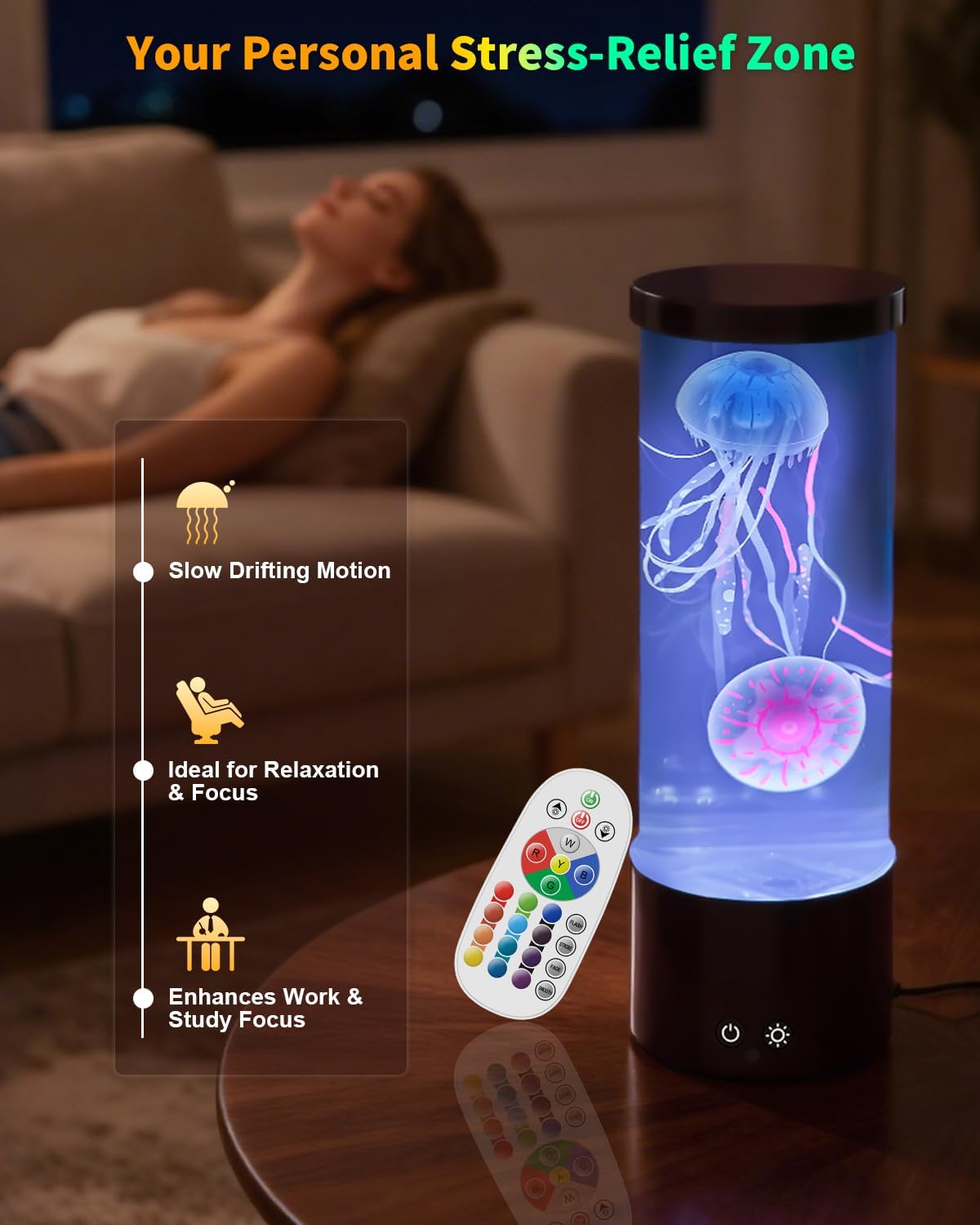 Soarling Lampada a Forma di Medusa LED, Nero - immagine 5