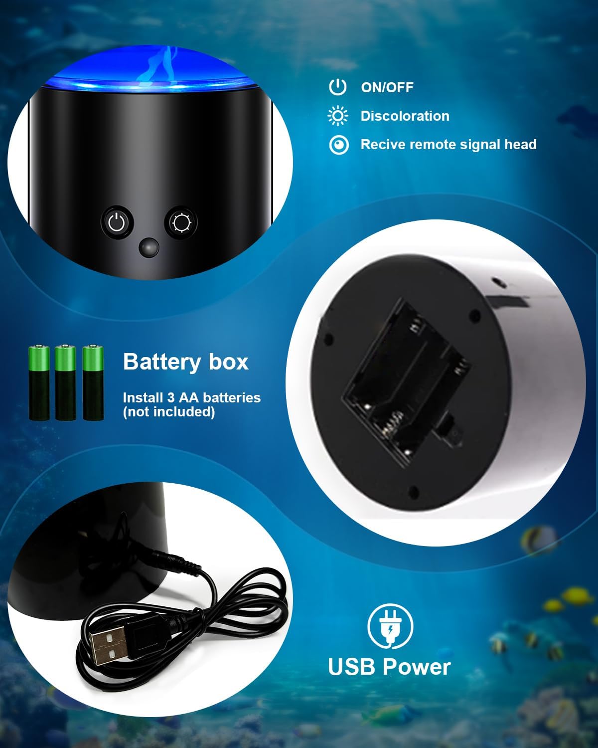 Soarling Lampada a Forma di Medusa LED, Nero - immagine 6