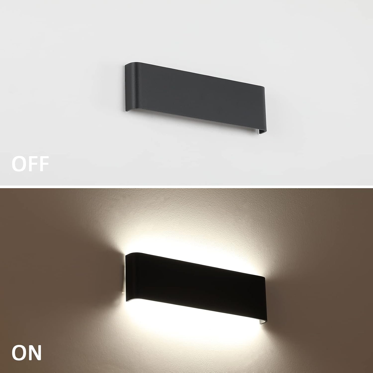 Klighten Applique da Parete Interno LED 10W 2 Pezzi, Nero - immagine 2