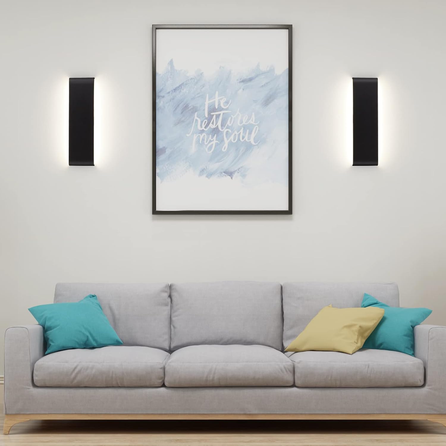 Klighten Applique da Parete Interno LED 10W 2 Pezzi, Nero - immagine 4