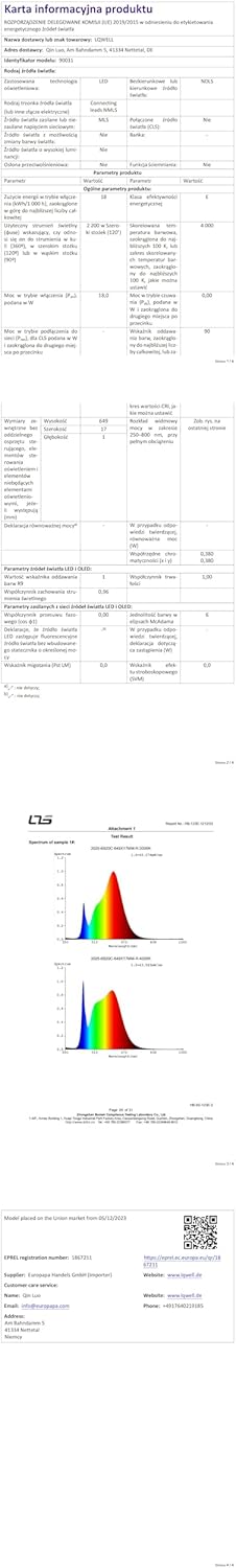 Lqwell® Plafoniera Lampada Soffitto LED IP44 18W 4000K - immagine 13