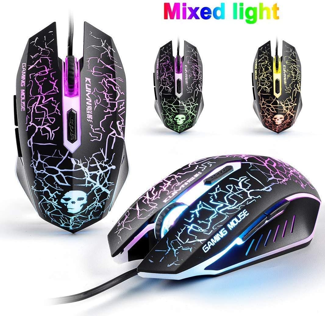 Lexonelec Set Tastiera e Mouse Gaming T6 Cablato, Nero - immagine 5
