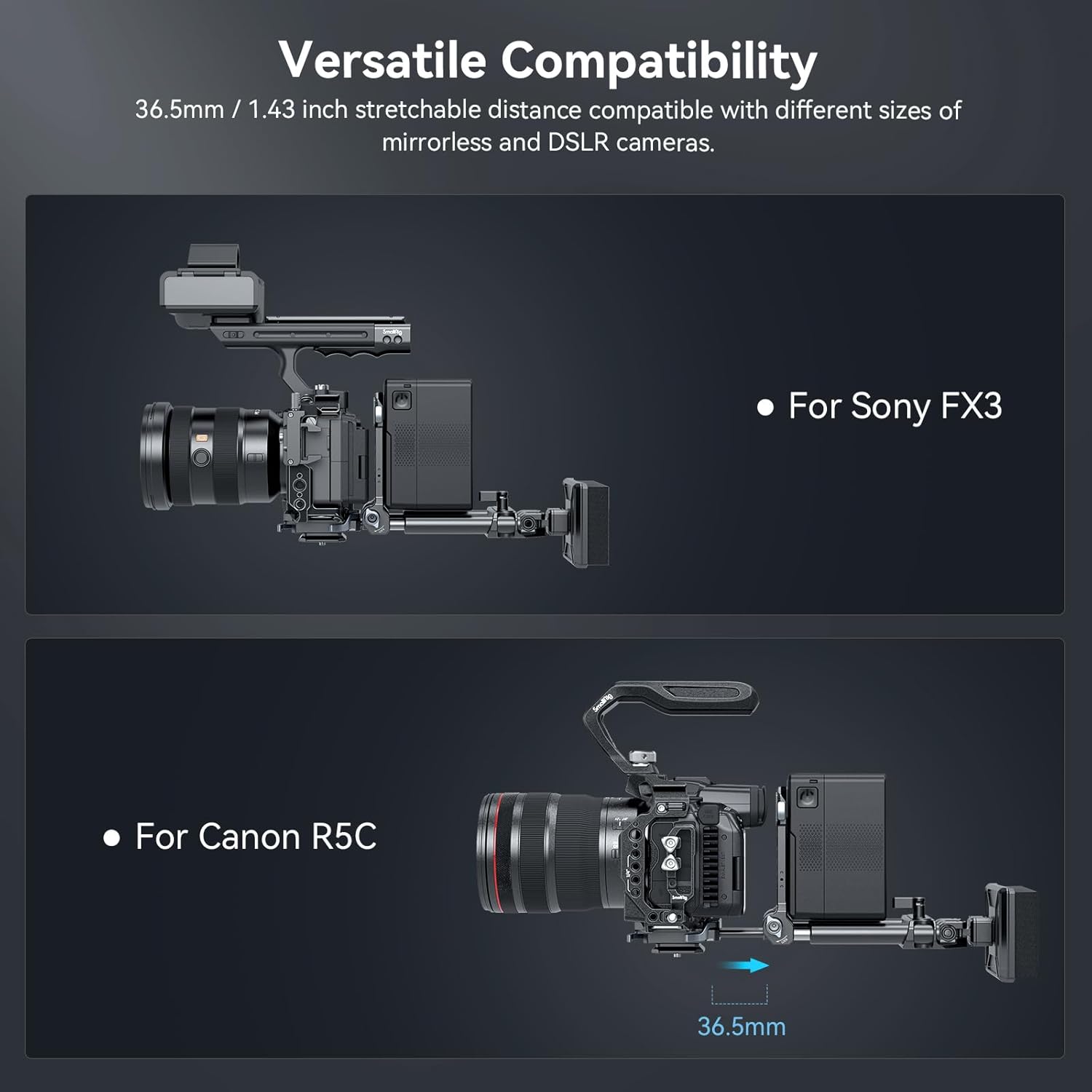 Smallrig Piastra Batteria Attacco a V per Arca - 4063B - immagine 3
