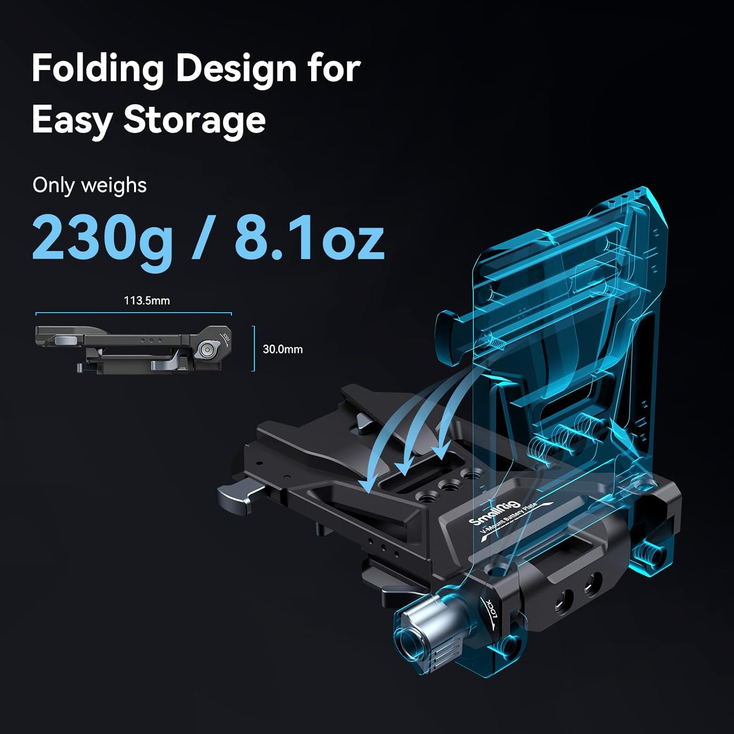 Smallrig Piastra Batteria Attacco a V per Arca - 4063B - immagine 7