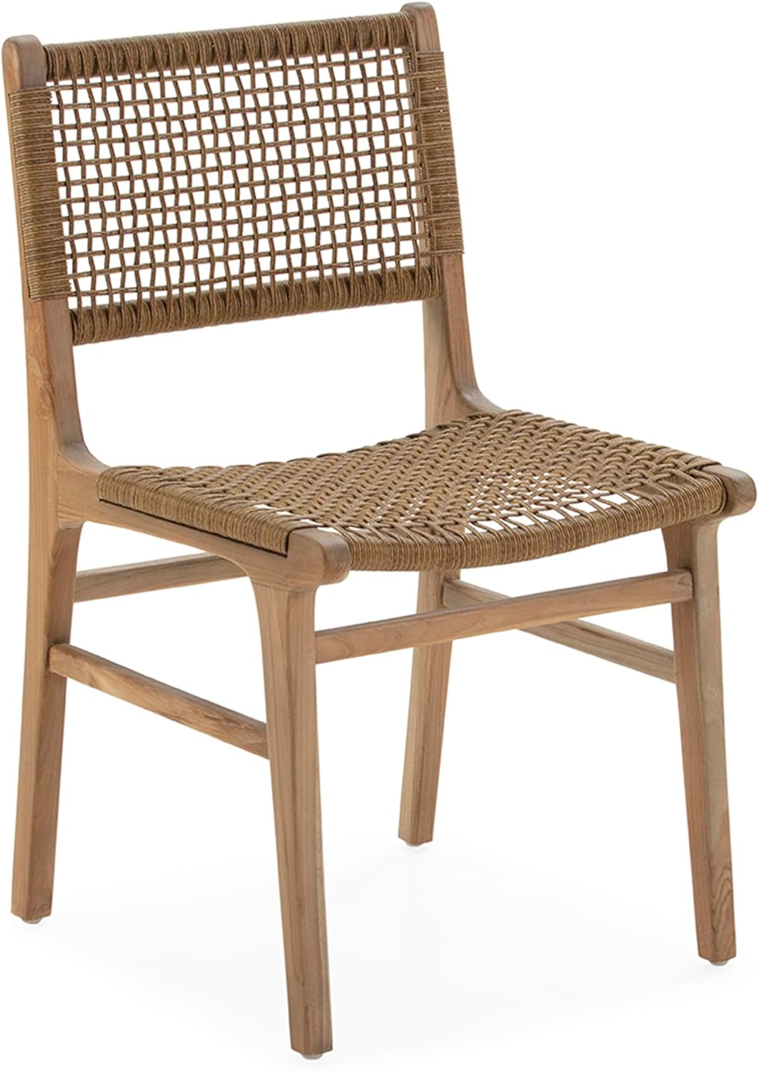 SILLA 52X52X79 MADERA TECA/CUERDA NATURAL - immagine 1