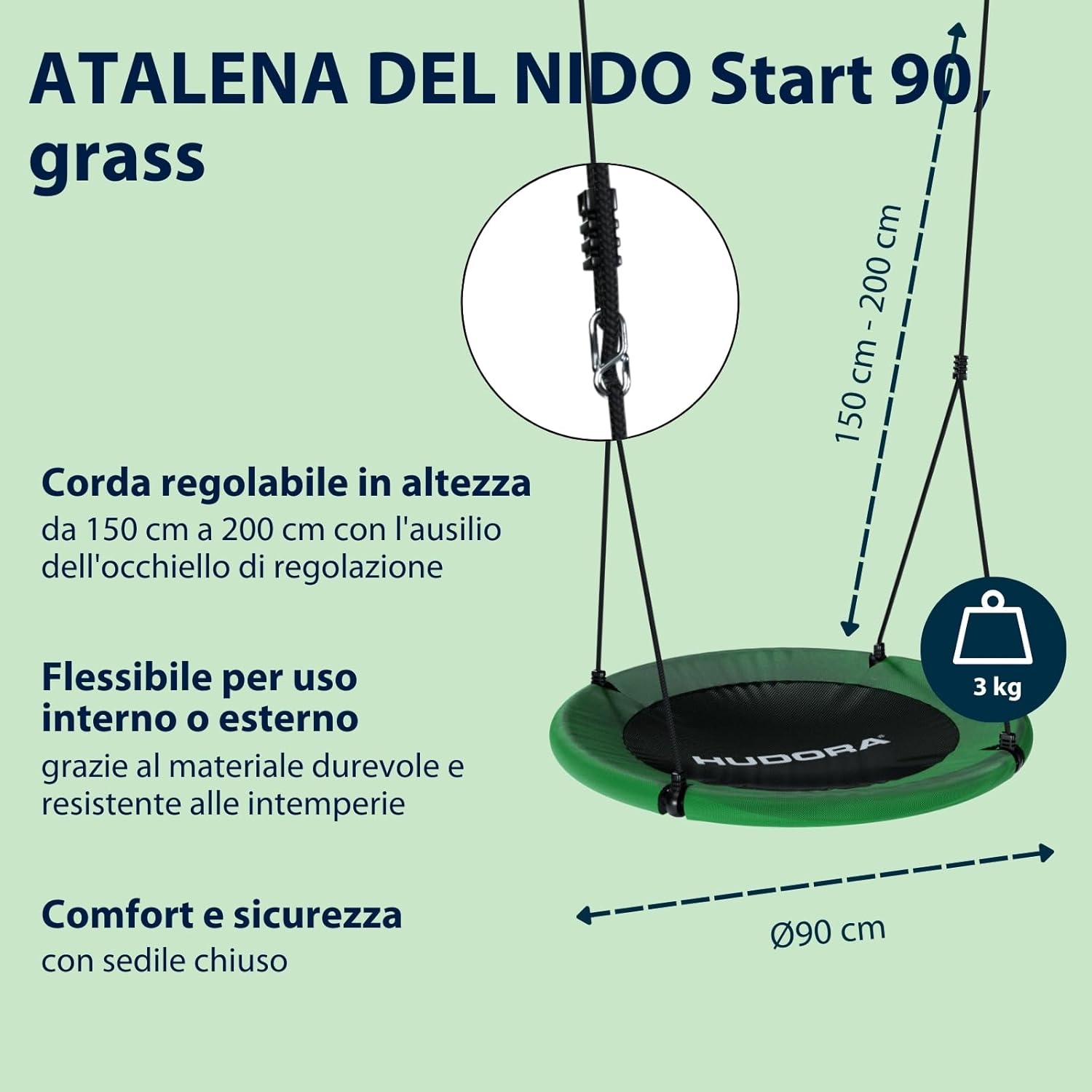 Hudora Altalena Nido Start 90cm - immagine 2