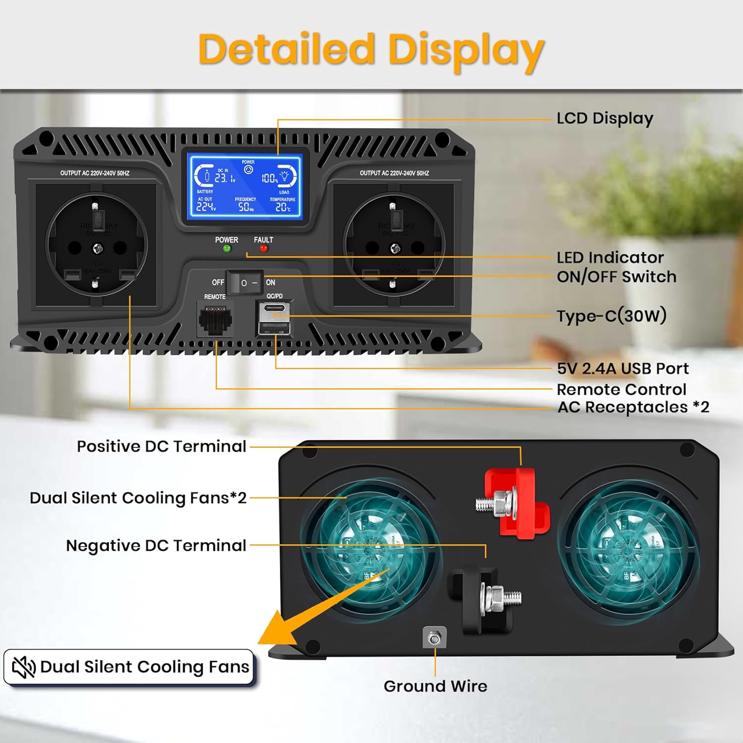 Inverter 24V 220V Onda Pura 2000W/4000W - immagine 3