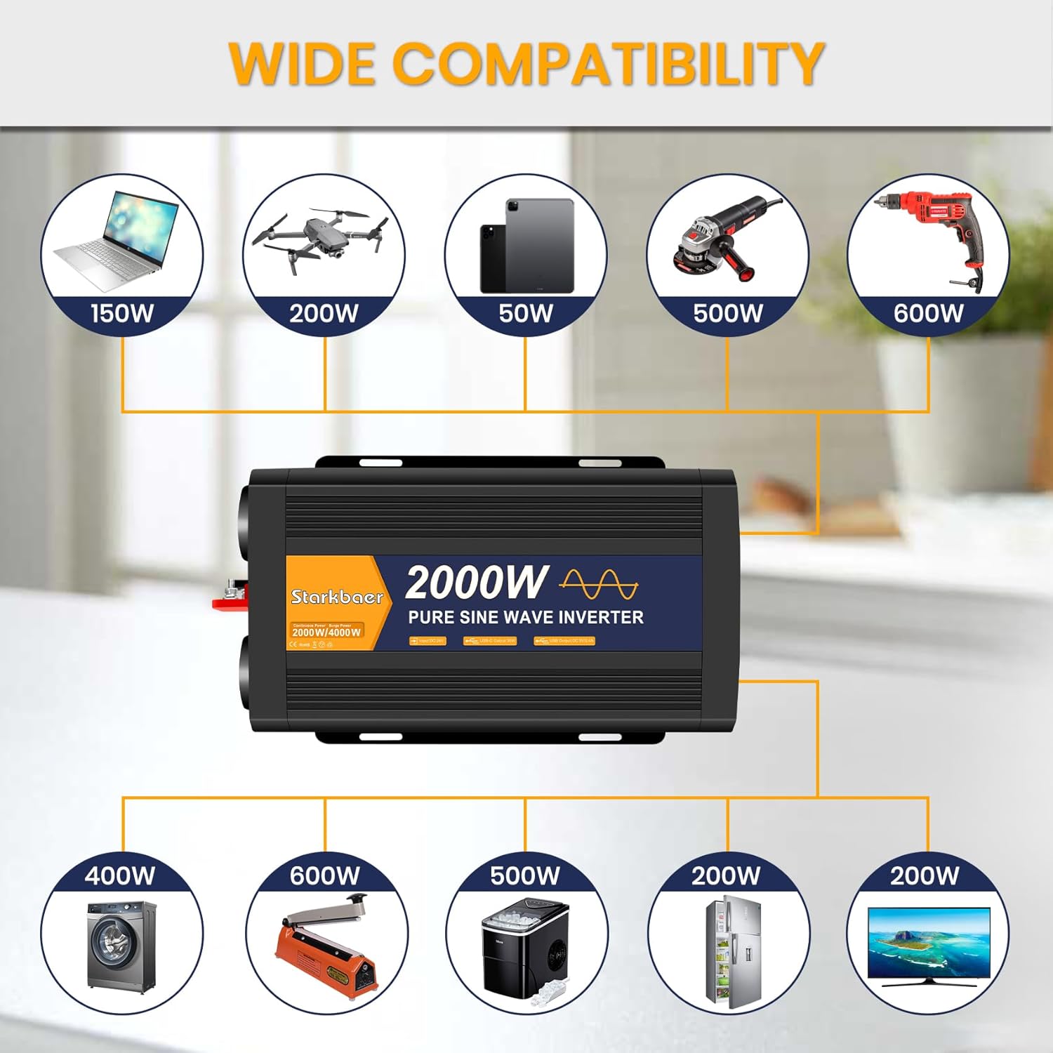 Inverter 24V 220V Onda Pura 2000W/4000W - immagine 5