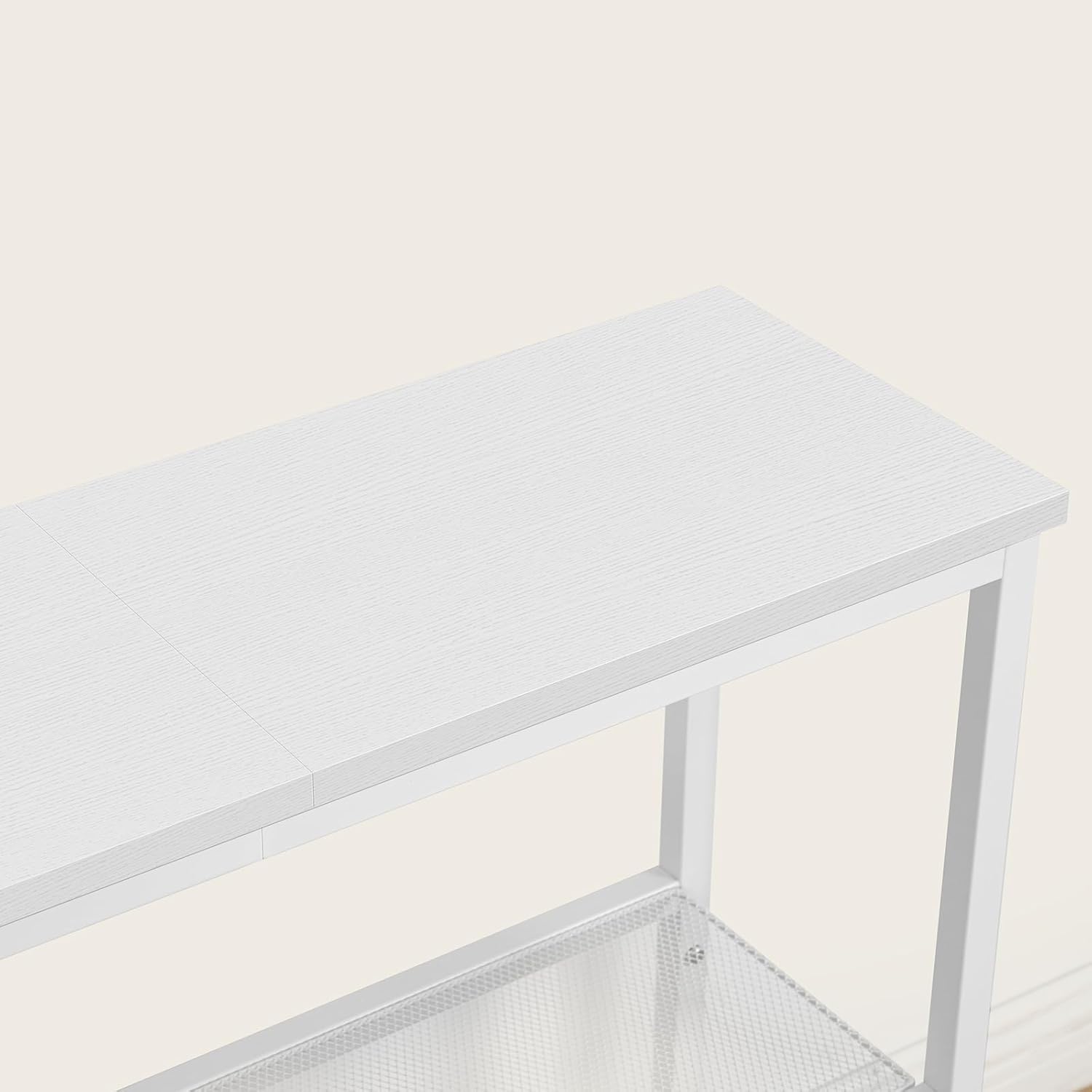 Hoobro Tavolo Console con 2 Ripiani Rete Metallica - immagine 8