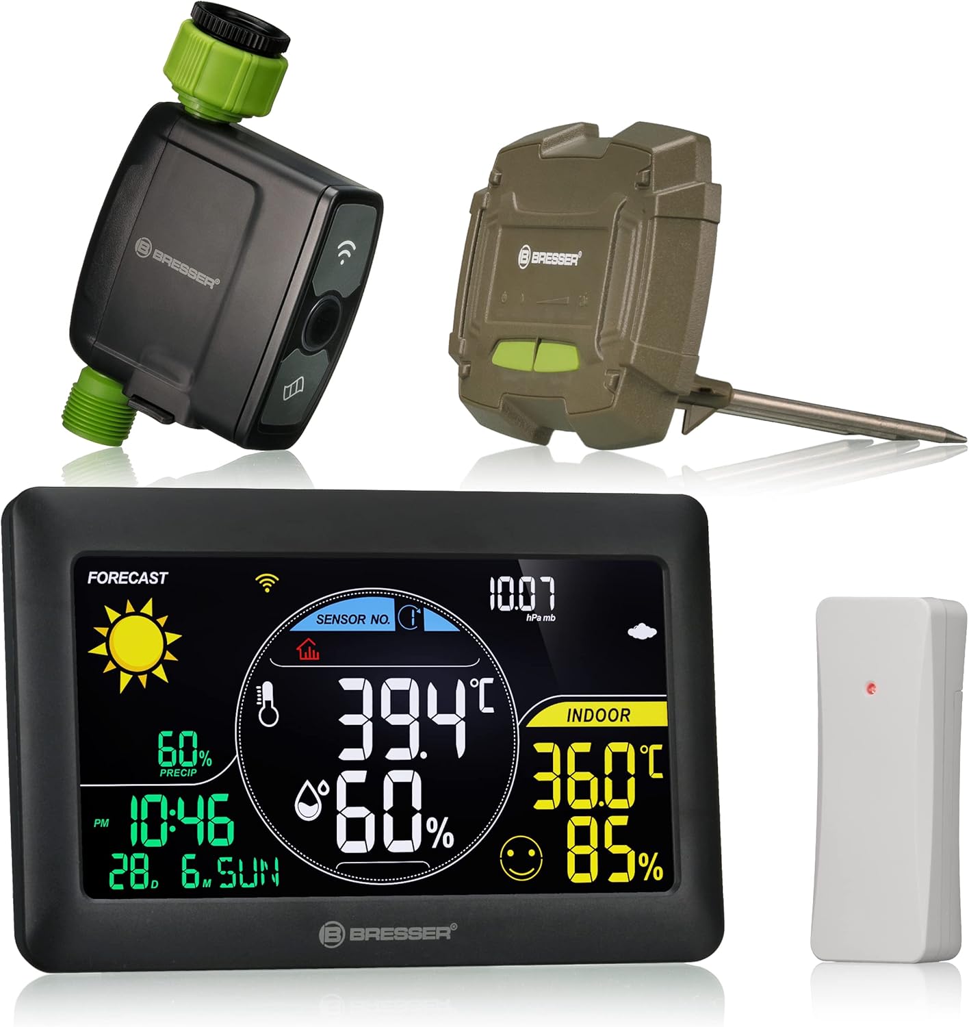 Bresser Sistema Irrigazione Smart Garden con Wi-Fi, Nero