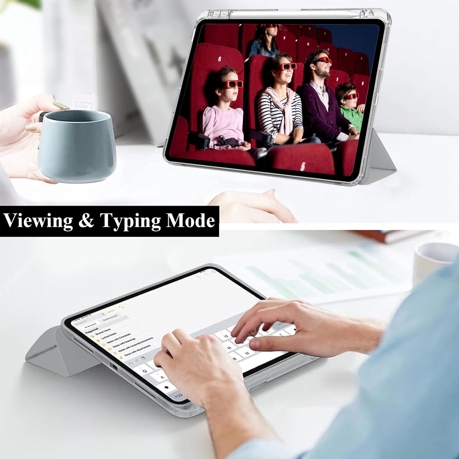 Custodia per iPad 11" (2025)/10.9" (2022) Antiurto, Grigio Argento - immagine 7