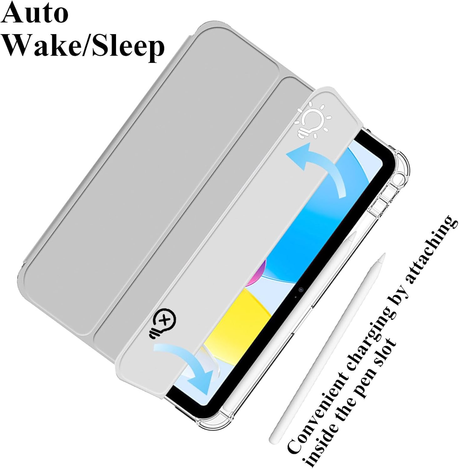 Custodia per iPad 11" (2025)/10.9" (2022) Antiurto, Grigio Argento - immagine 8