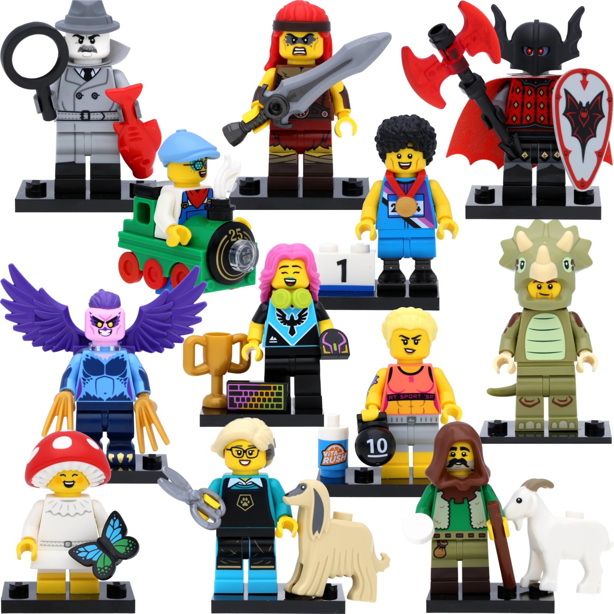 71045 Minifigures – Serie 25 – Personaggi da collezione per fan di Lego – Set completo (12 personaggi diversi)