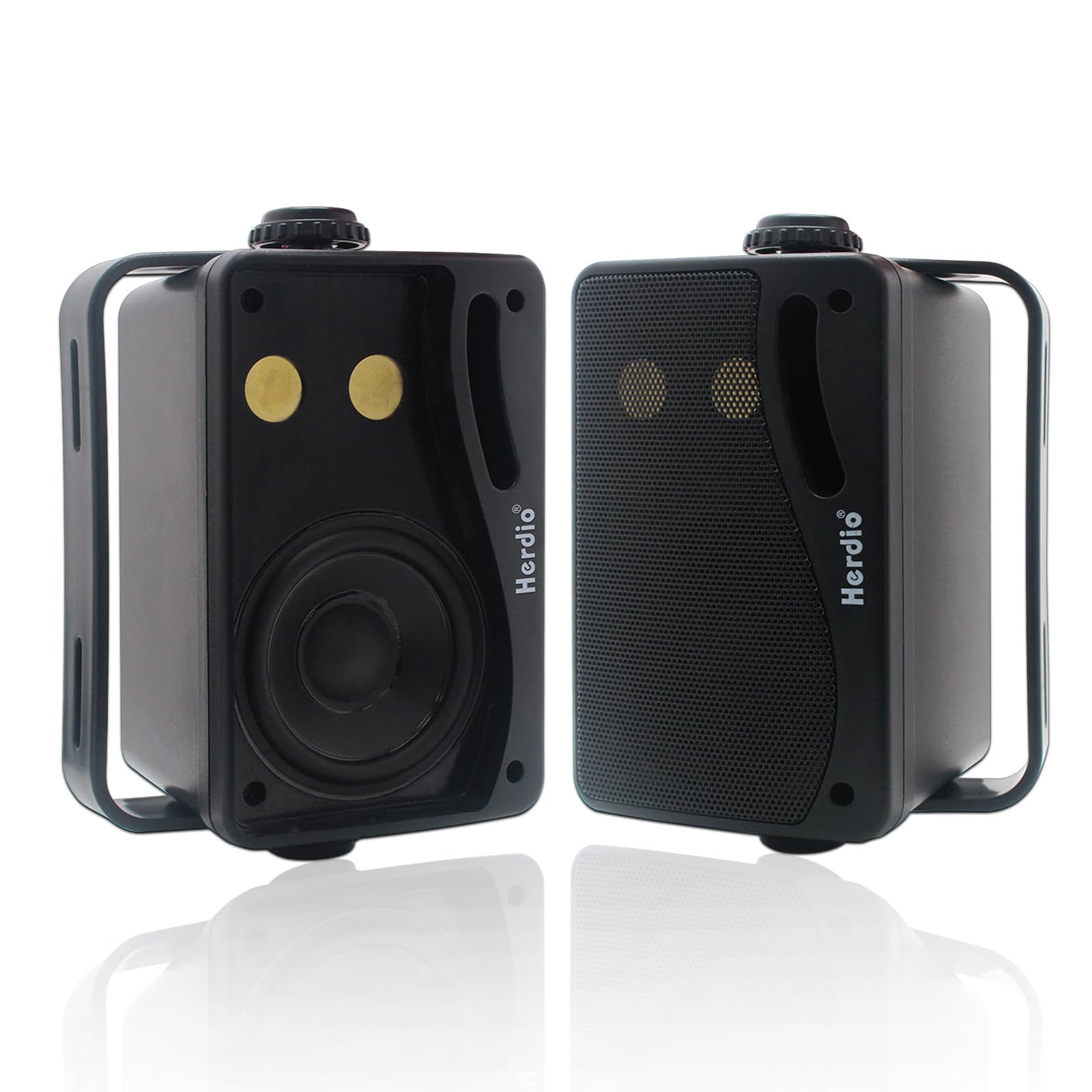 Herdio Altoparlanti da Esterno 3,5 Pollici 200W, Nero