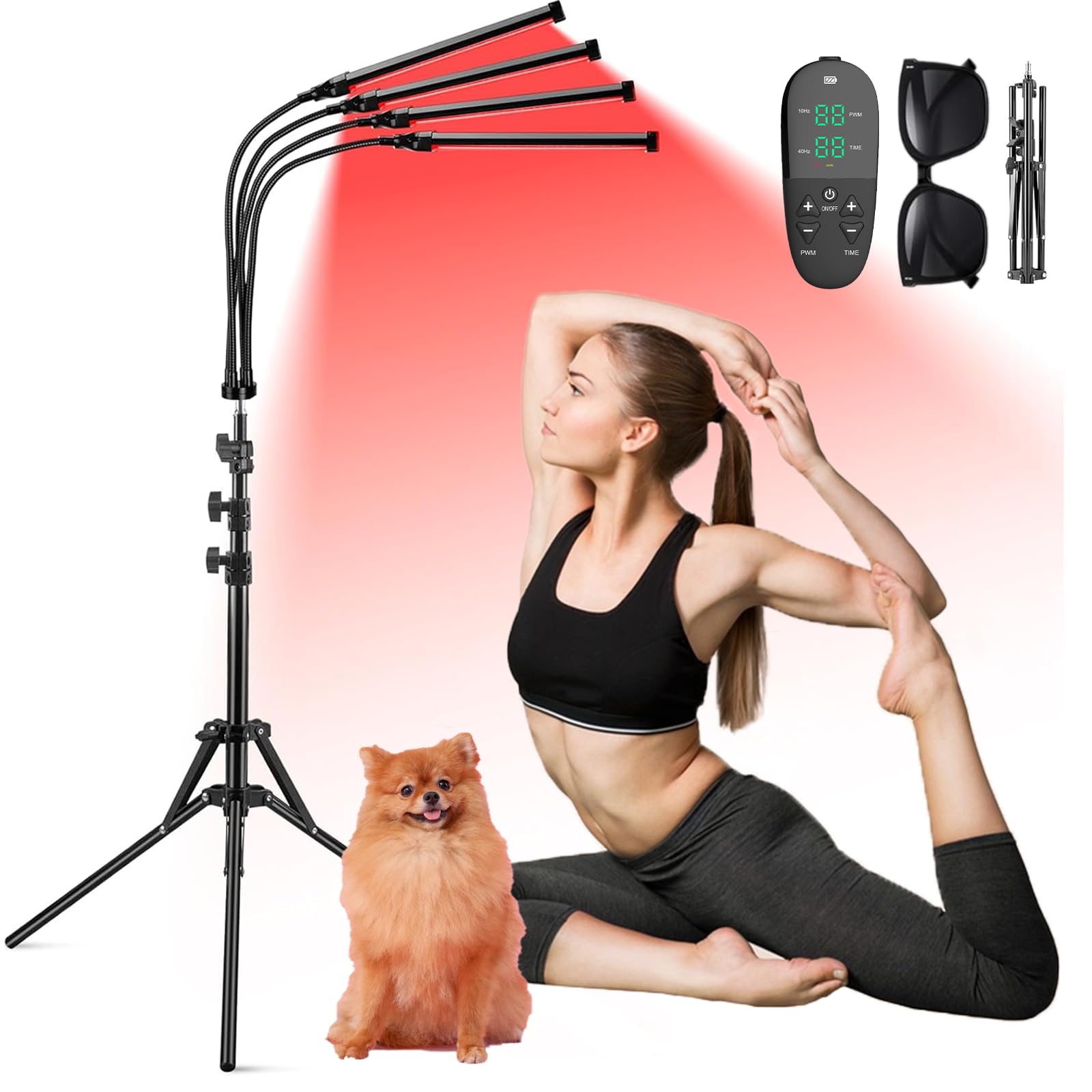 Lampada a Luce Rossa con Supporto 660nm e 850nm