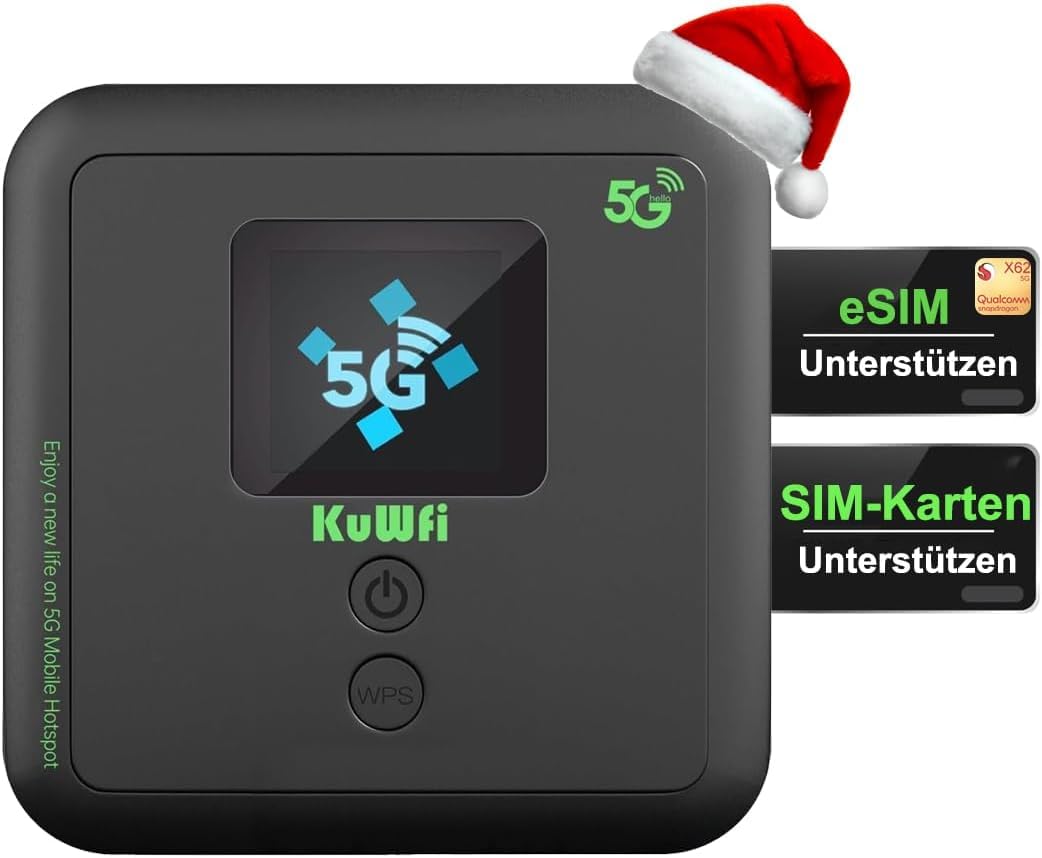 Kuwfi Router WiFi 5G Portatile LTE con eSIM