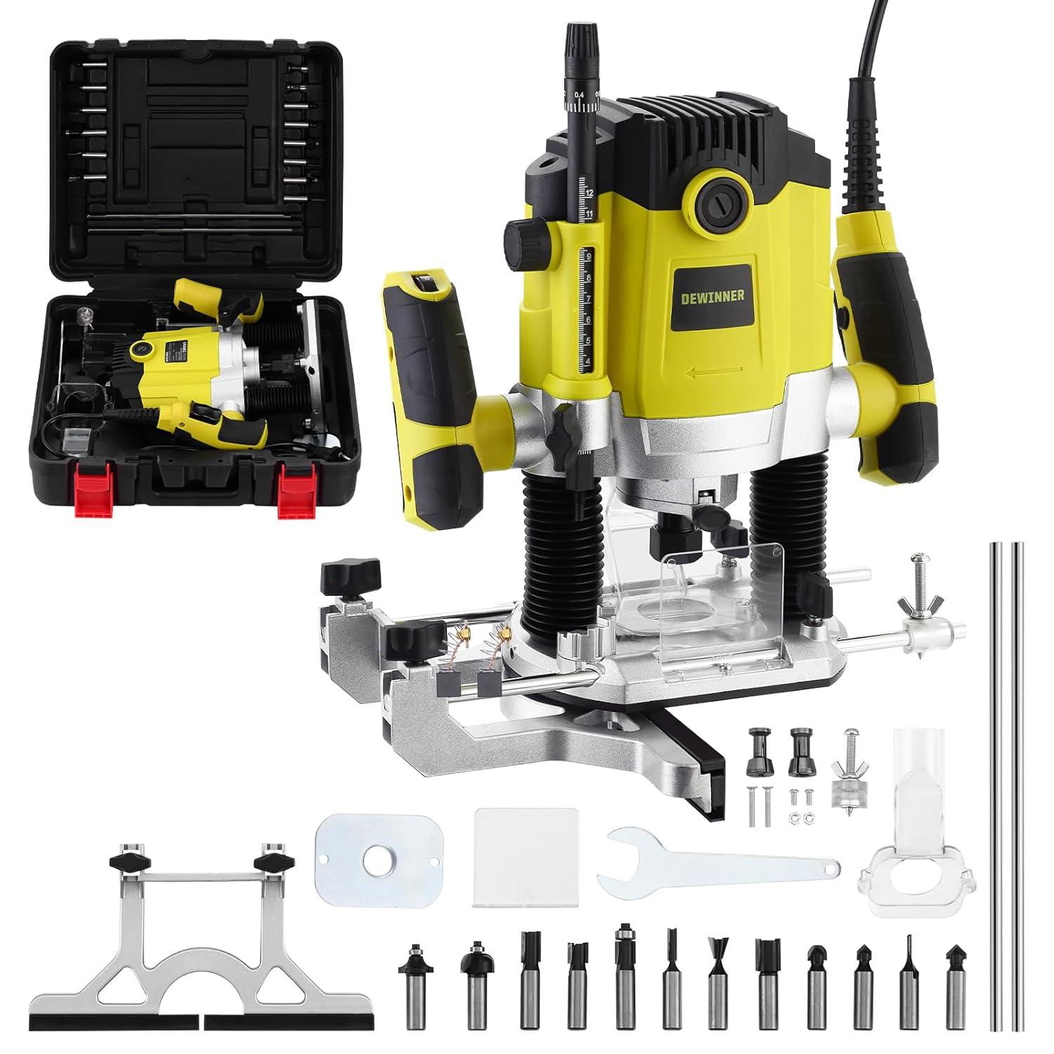 DEWINNER Fresatrice Verticale Legno 1800W 10000-26000 giri/min - immagine 1