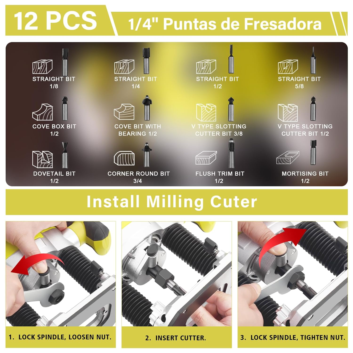 DEWINNER Fresatrice Verticale Legno 1800W 10000-26000 giri/min - immagine 4
